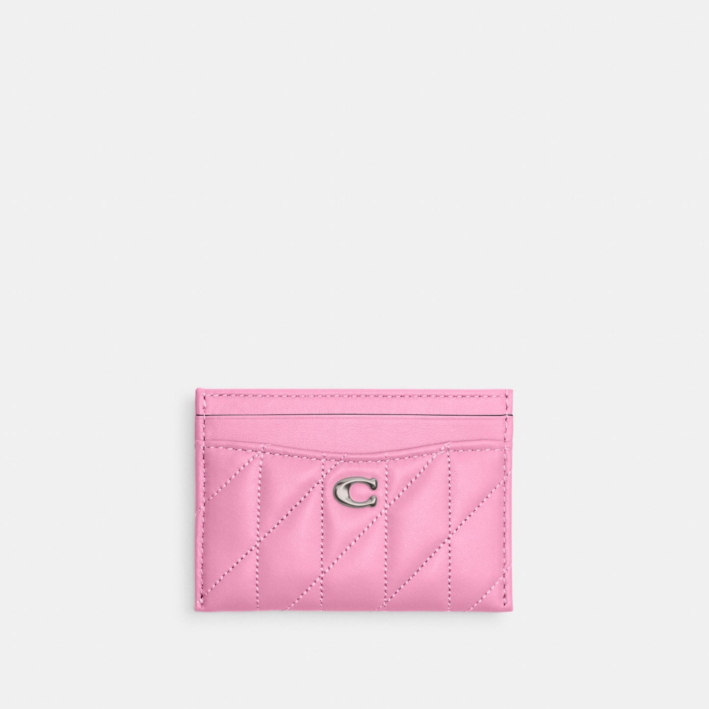 CM434-Essential Card Case With Pillow Quilting-Lh/Vivid Pink