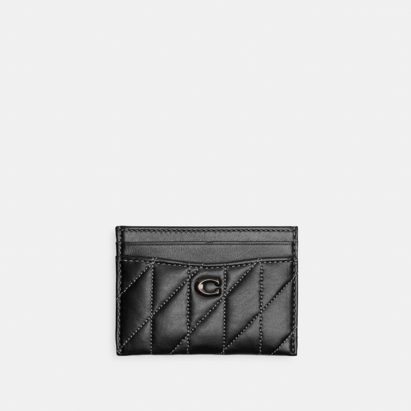 CM434-Essential Card Case With Pillow Quilting-V5/Black
