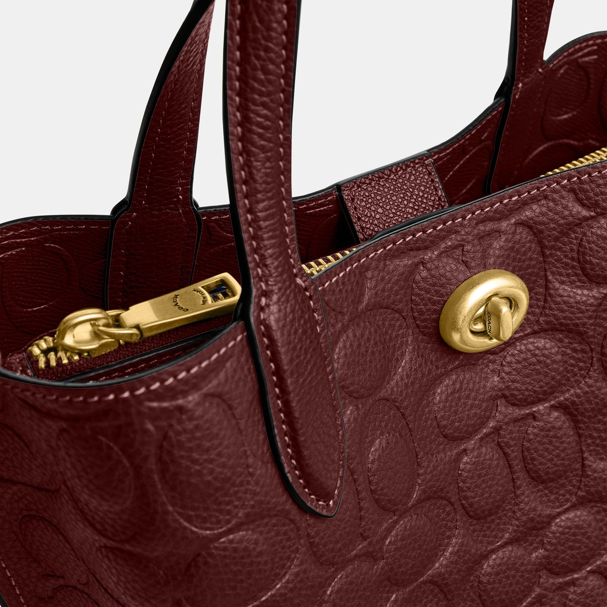 CN056-Willow Tote 24 In Signature Leather-B4/Wine