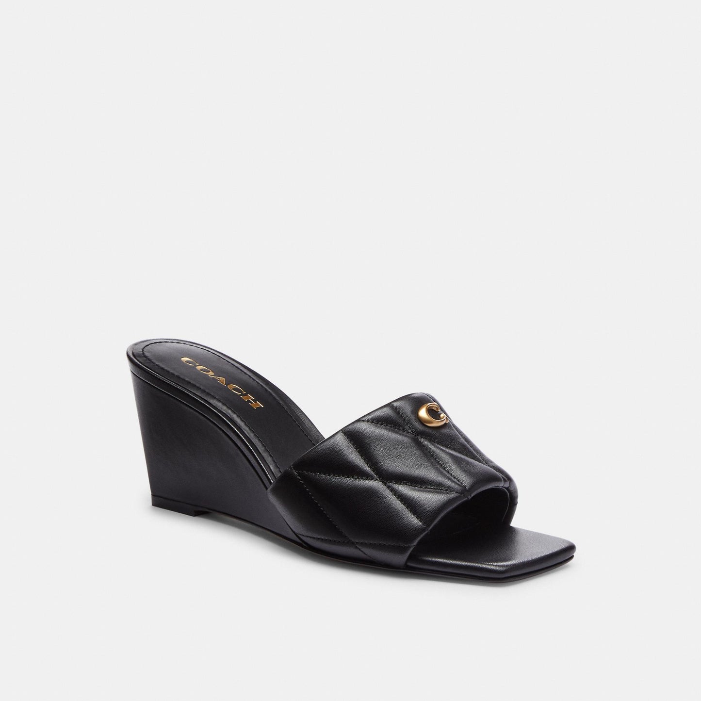 CP910-Emma Wedge With Quilting-Black