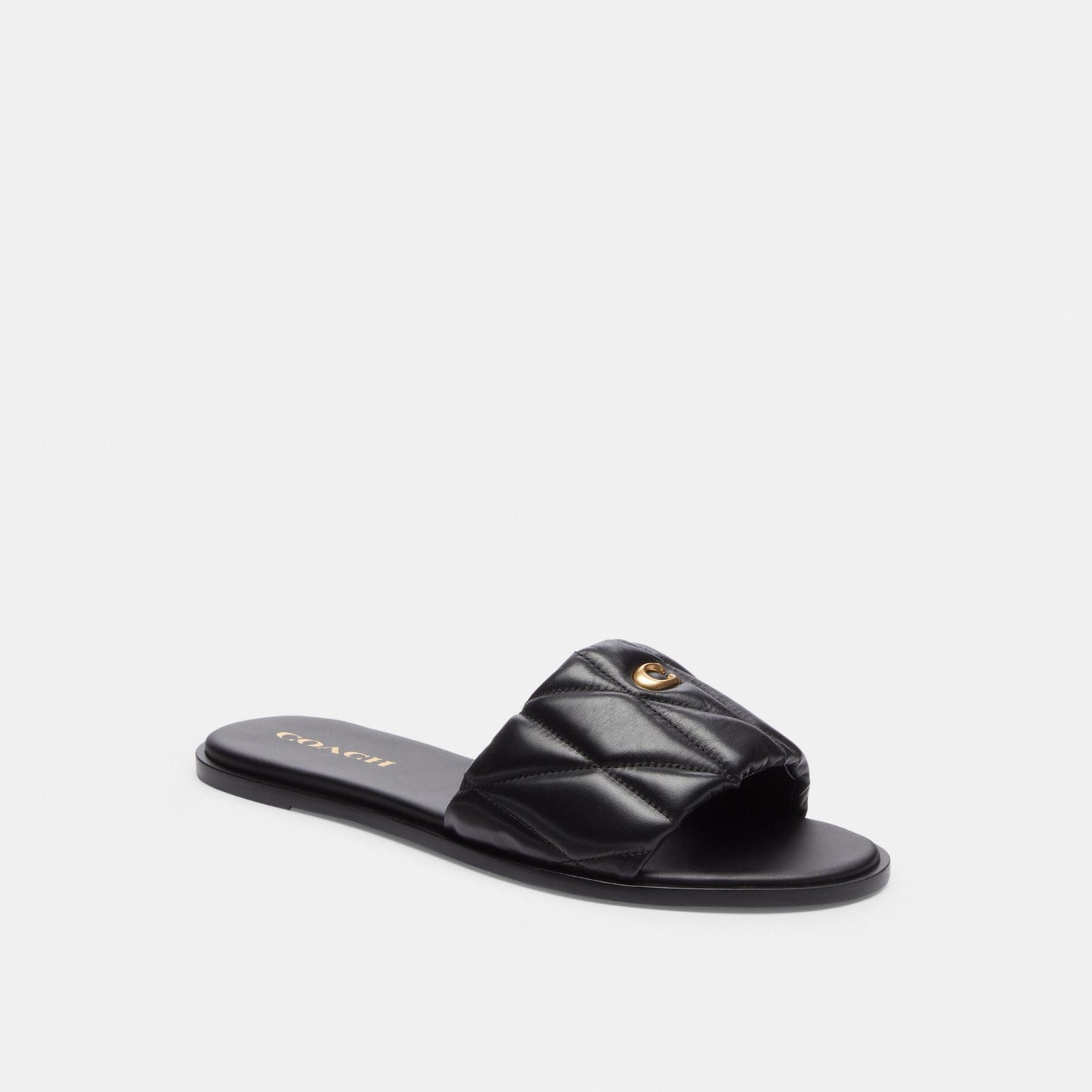CR047-Holly Sandal With Quilting-Black