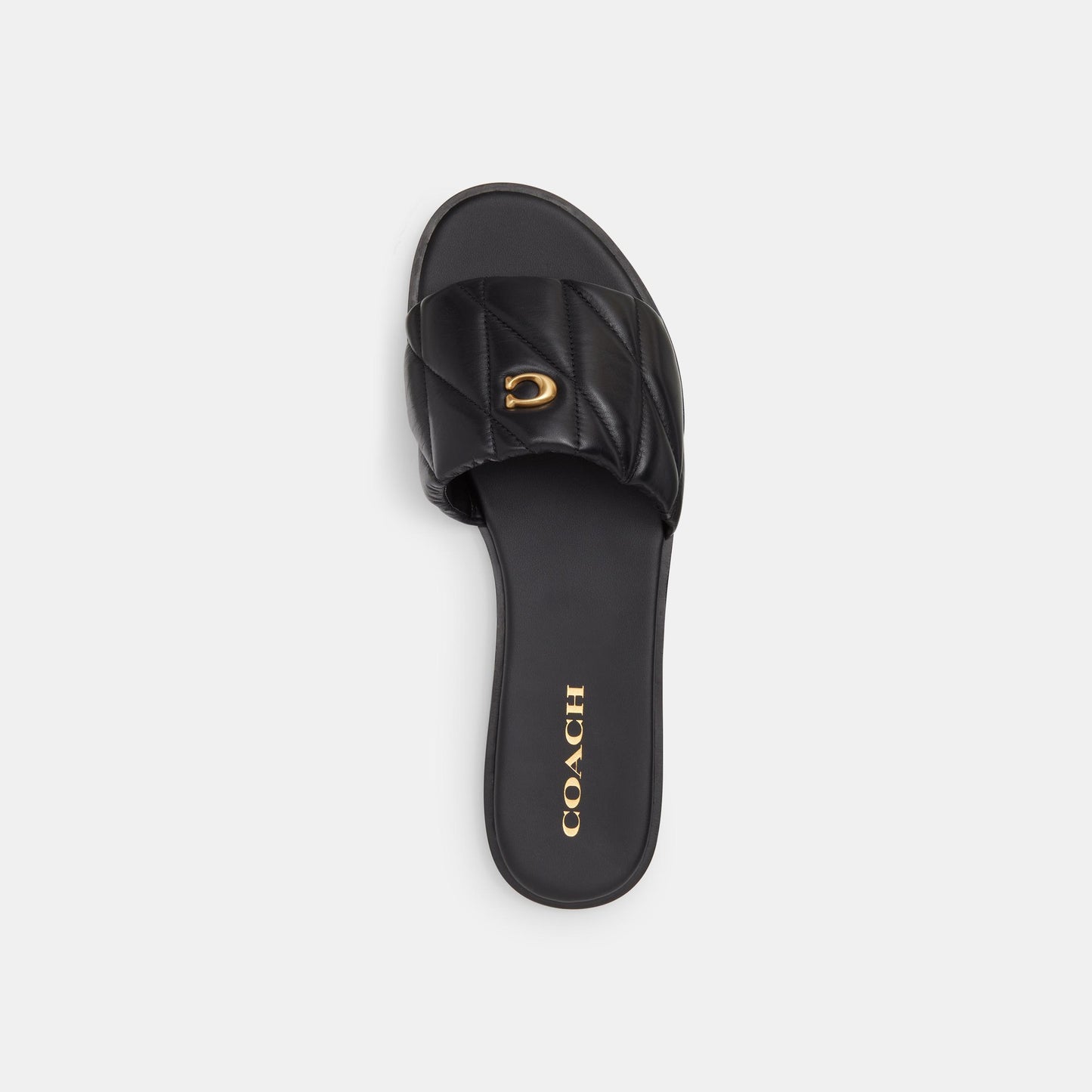 CR047-Holly Sandal With Quilting-Black