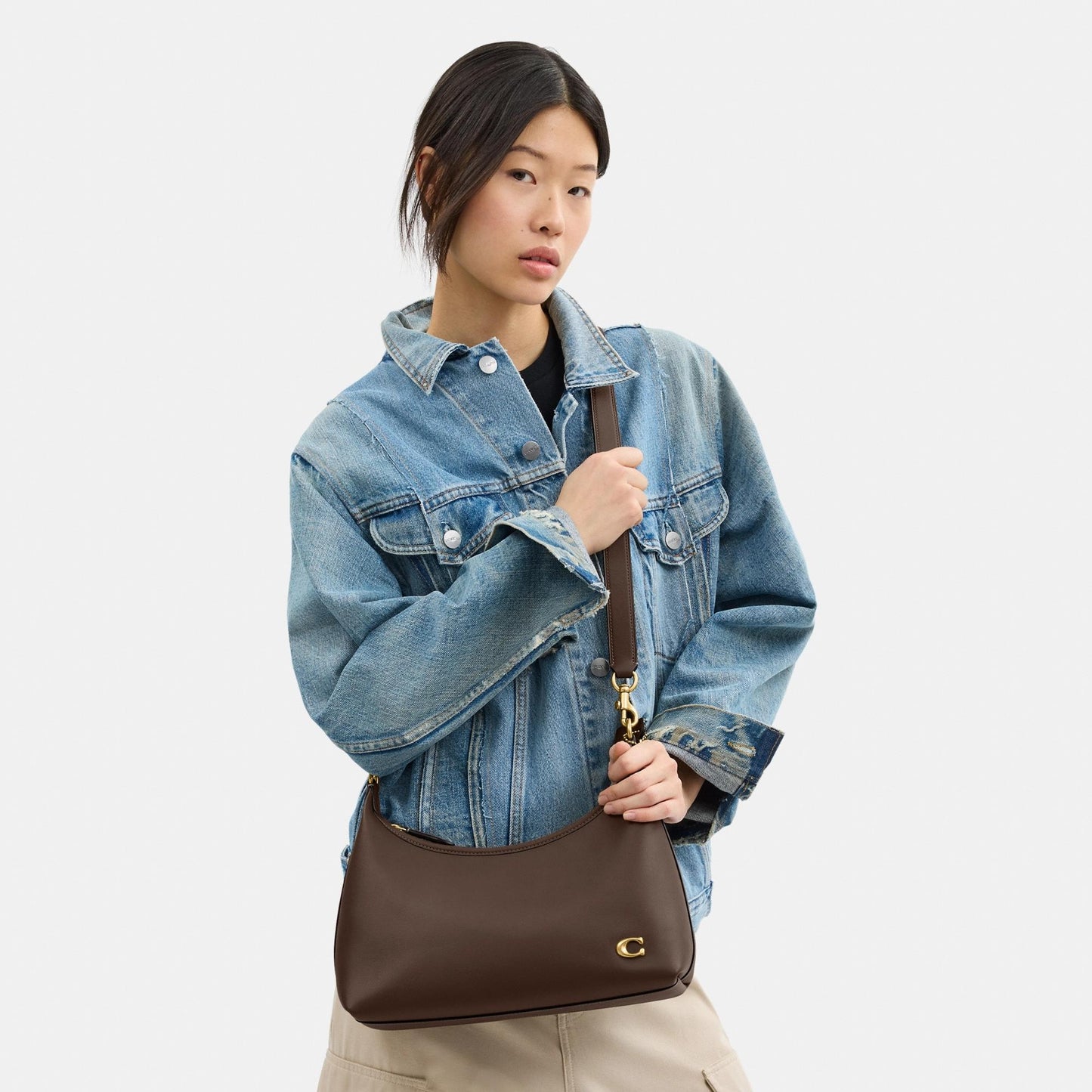 CR981-JULIET SHOULDER BAG-B4/DARK STONE