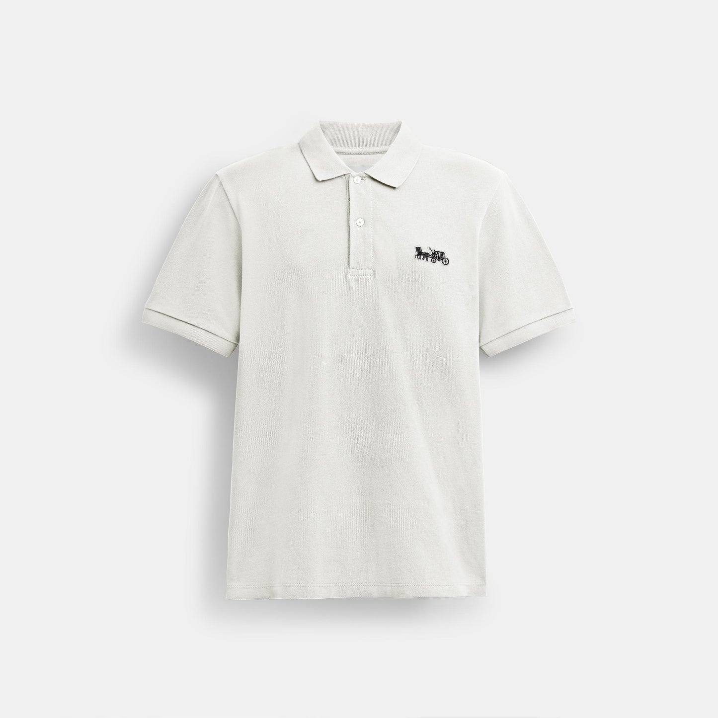 CT025-Horse and Carriage Classic Polo in Organic Cotton-White.