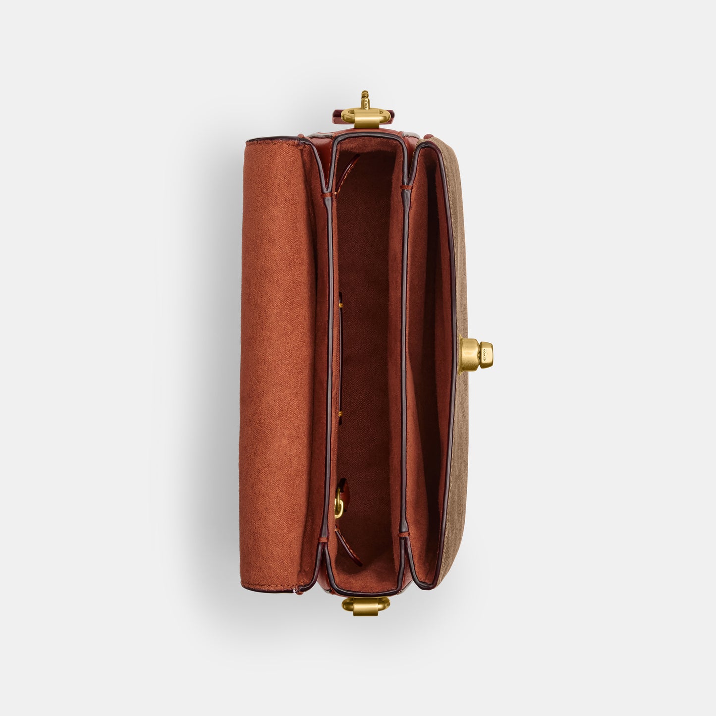 CV436-Cassie Crossbody Bag 19 In Signature Canvas-B4/Tan Rust