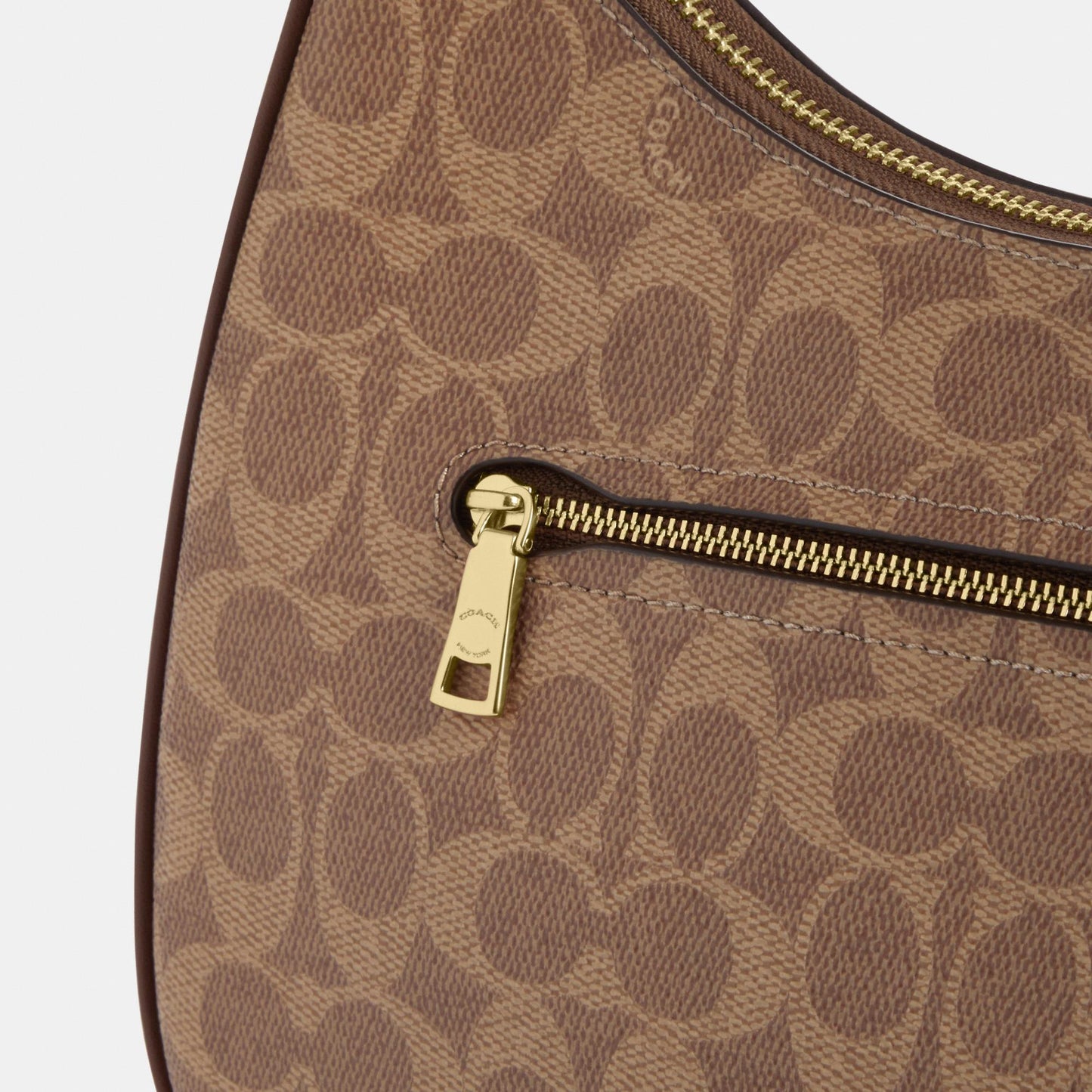 CV940-Teri Hobo Bag in Signature Canvas-Im/Tan/Brown