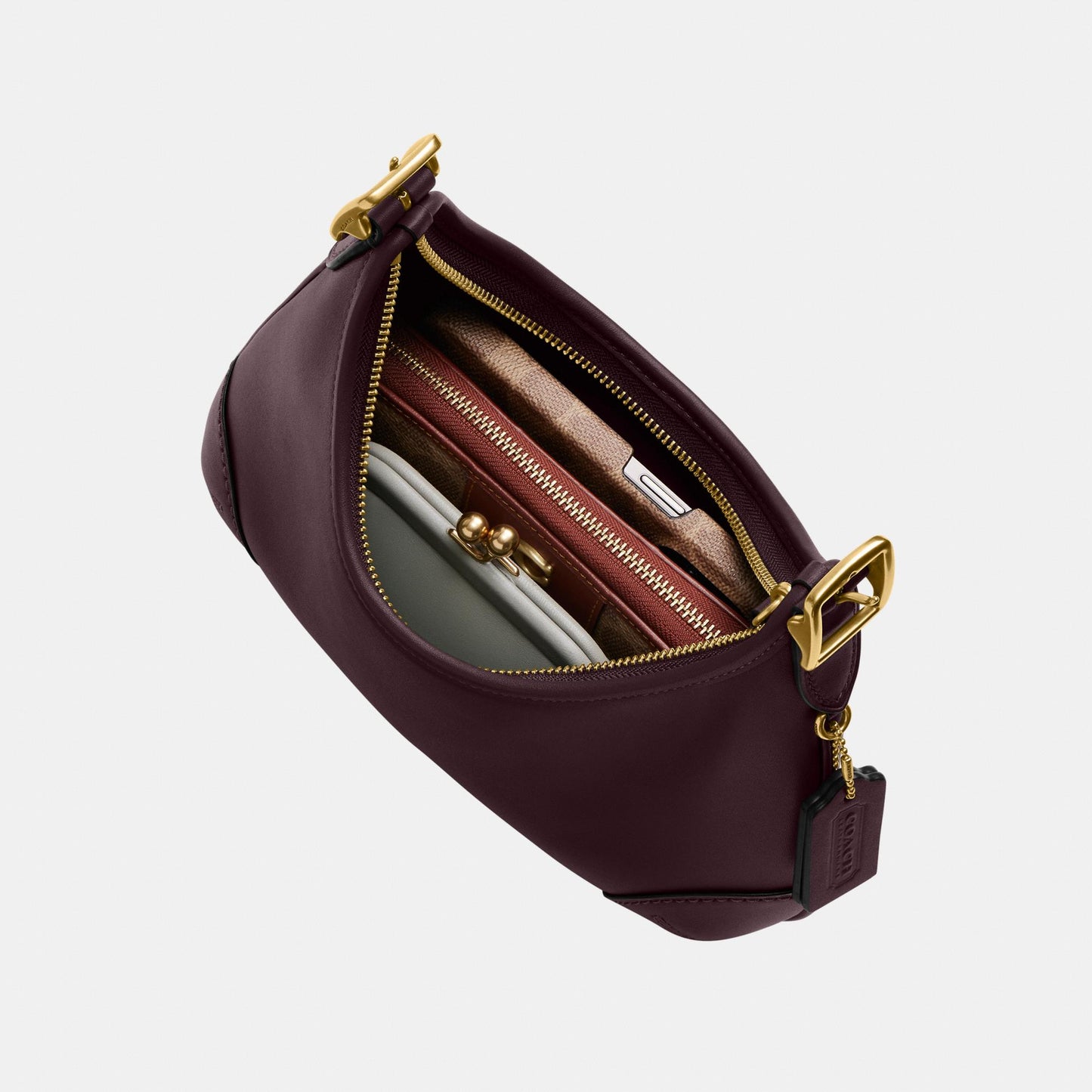 CW642-Hamptons Hobo Bag-B4/Black Currant
