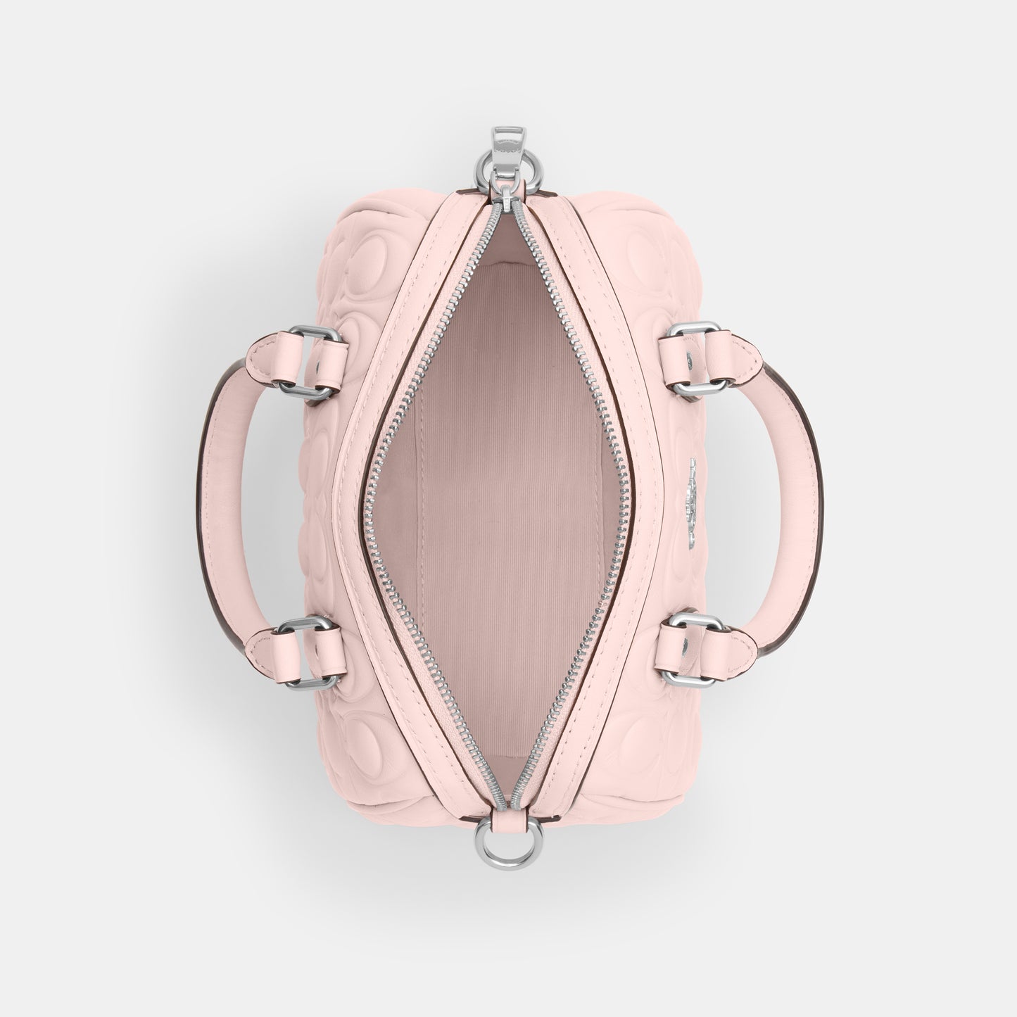 cy743-Mini Rowan Crossbody Bag In Signature Leather-Sv/Blush