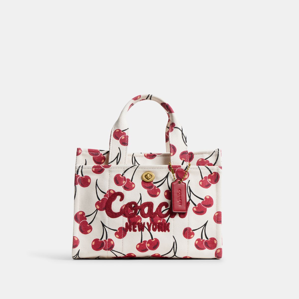CY935-Cargo Tote Bag 26 With Cherry Print-B4/Chalk Multi