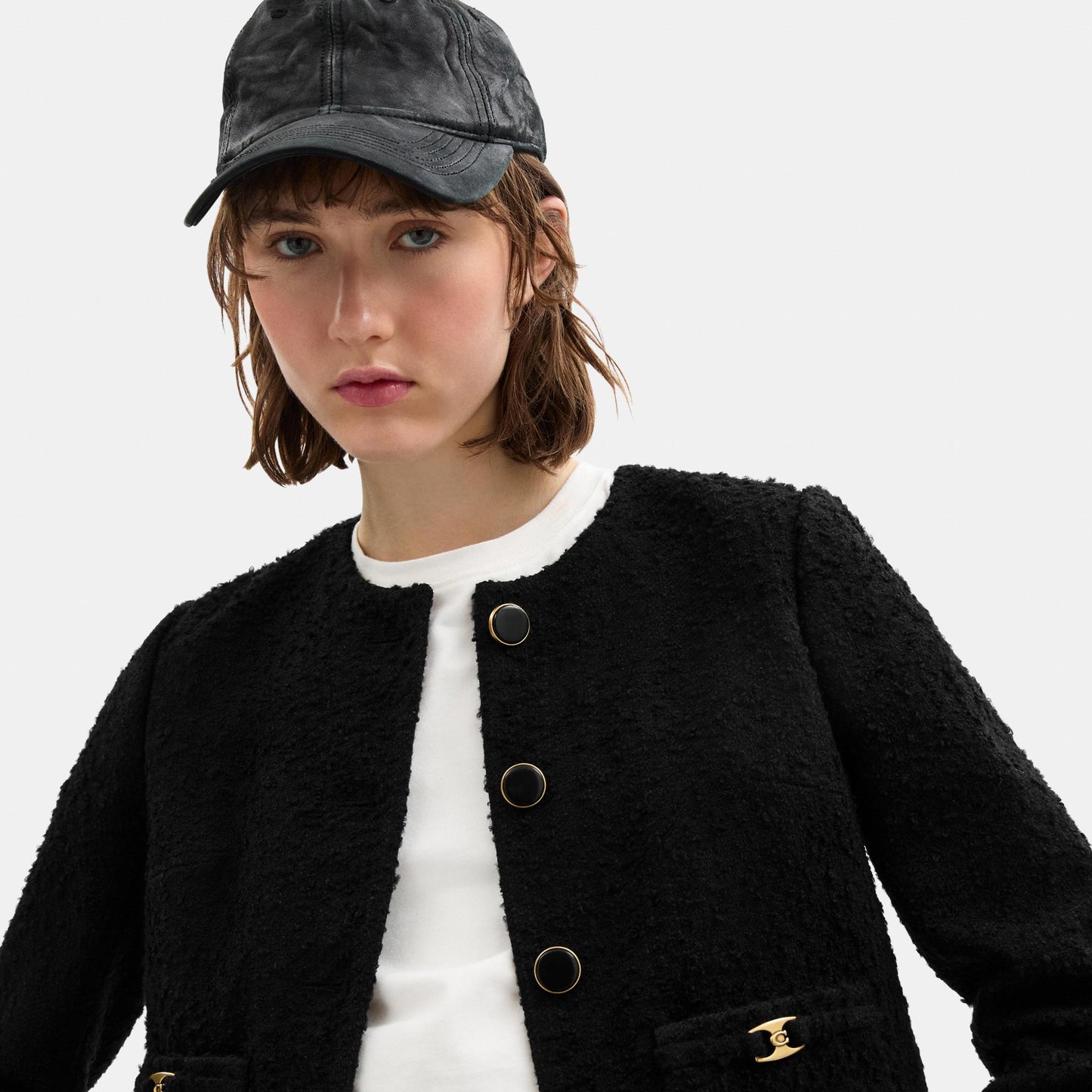 CZ726-Heritage C Boucle Jacket-Black