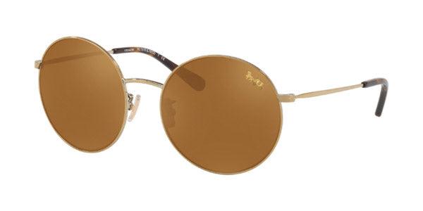 Coach thin hot sale metal round sunglasses