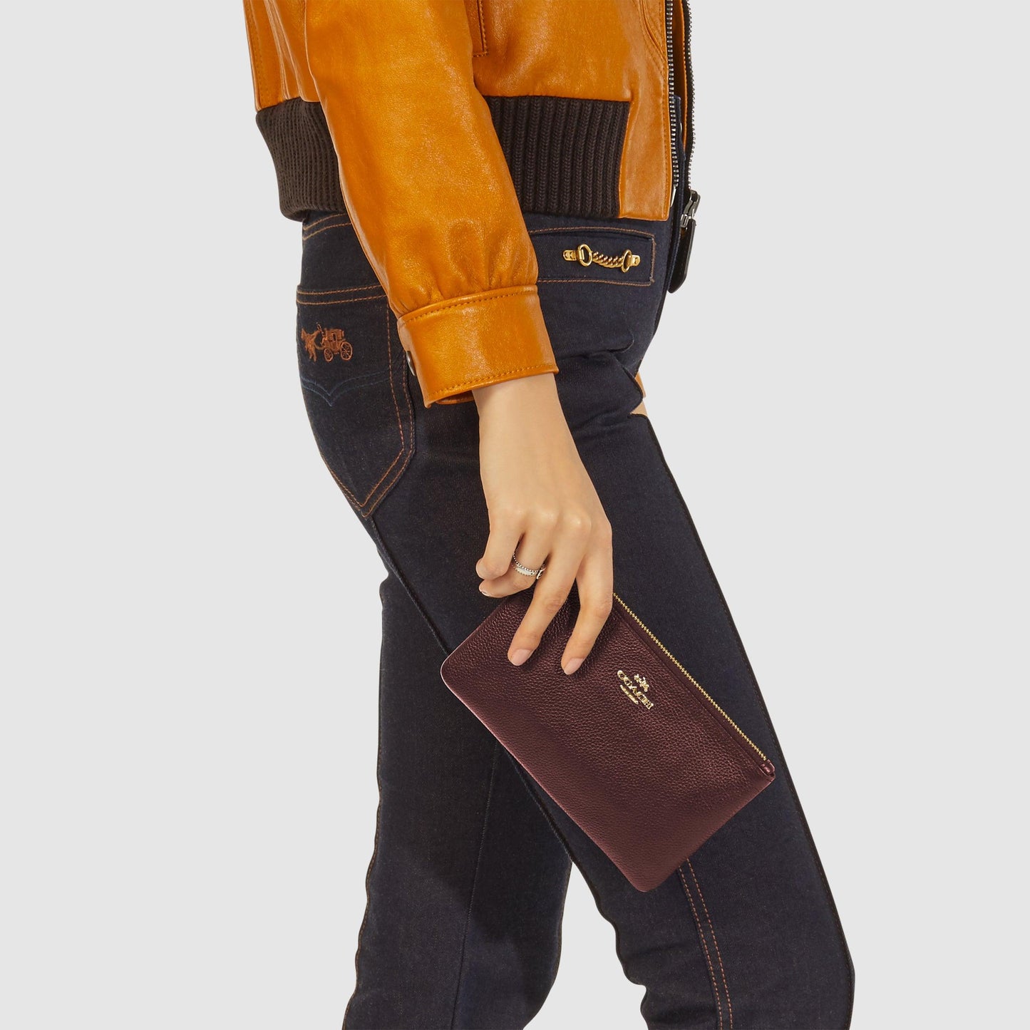 Polished Pebble Small Wristlet - COACH Saudi Arabia Official Site