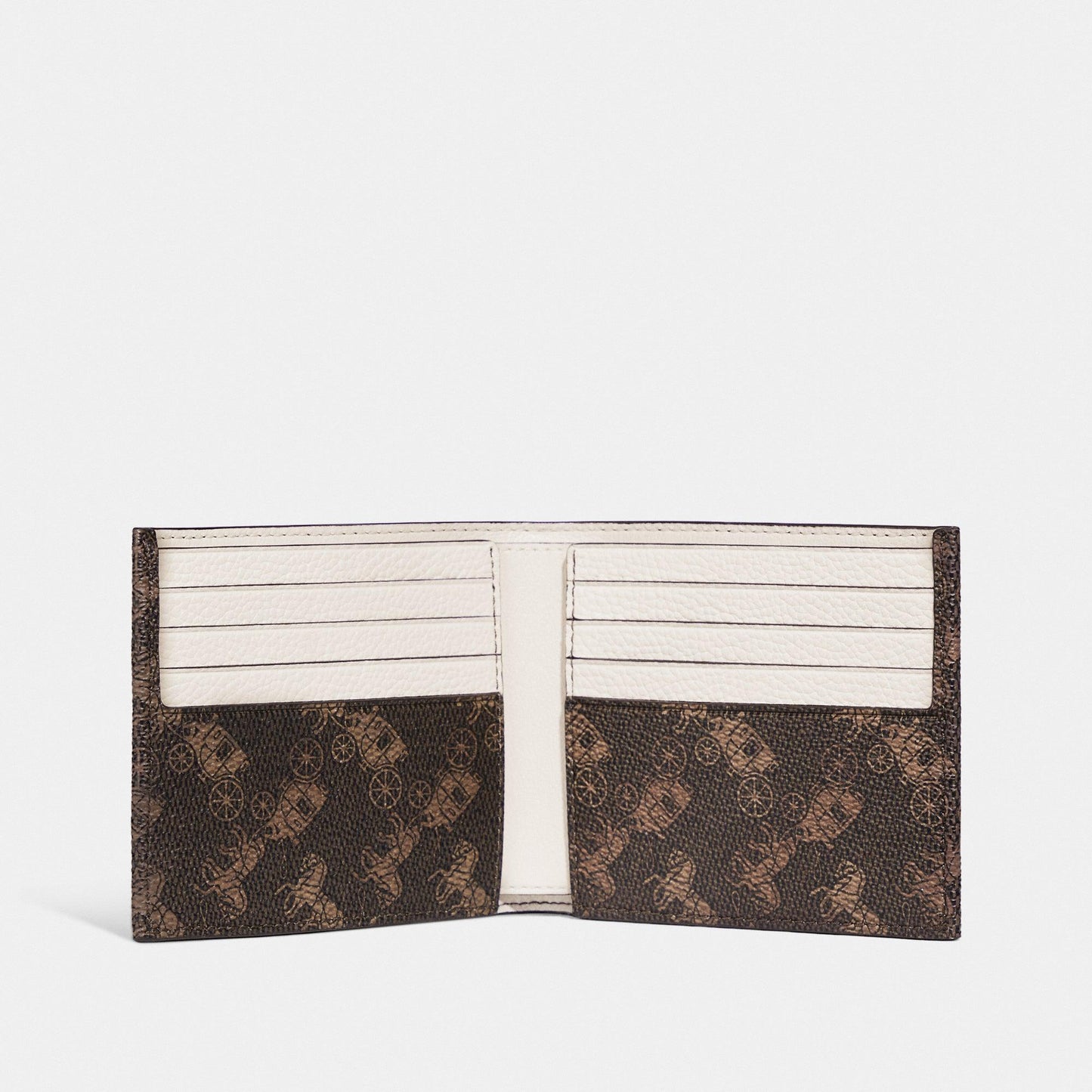 Double Billfold Wallet With Horse And Carriage Print - COACH Saudi Arabia Official Site