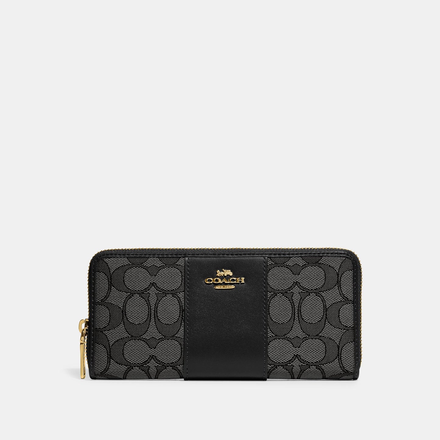 Boxed Slim Accordion Zip Wallet In Signature Textile Jacquard - COACH Saudi Arabia Official Site