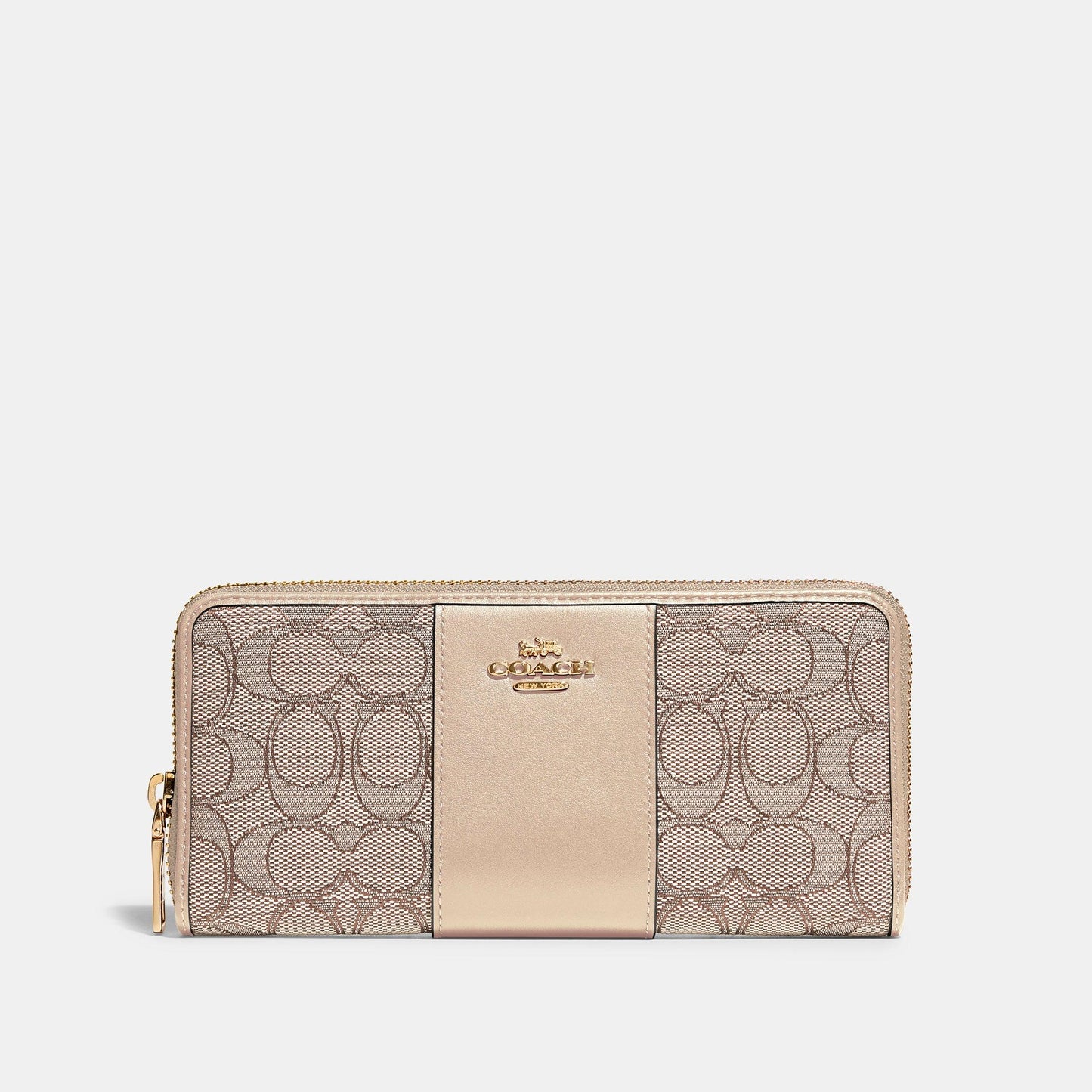 Boxed Slim Accordion Zip Wallet In Signature Textile Jacquard - COACH Saudi Arabia Official Site
