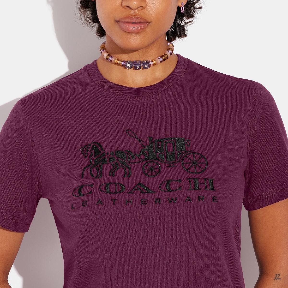 Horse And Carriage T-Shirt In Organic Cotton - COACH Saudi Arabia Official Site