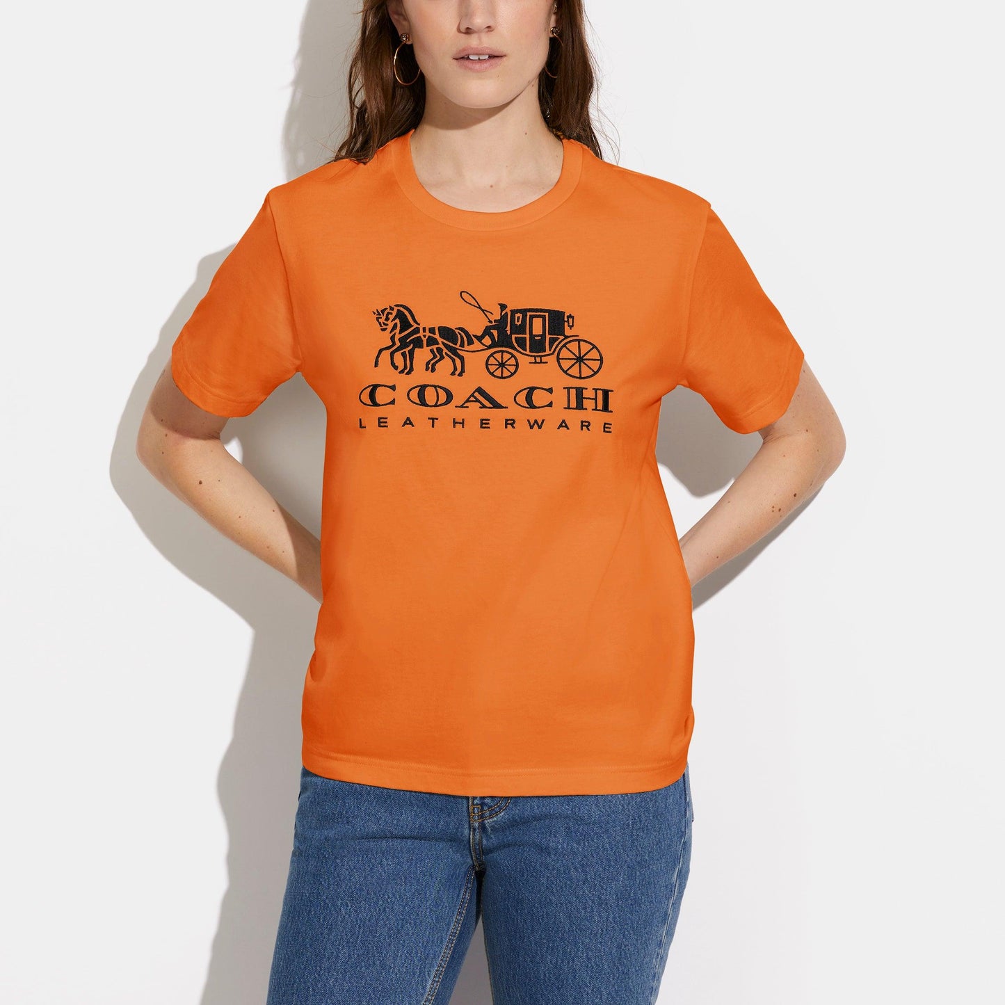 Horse And Carriage T-Shirt In Organic Cotton - COACH Saudi Arabia Official Site