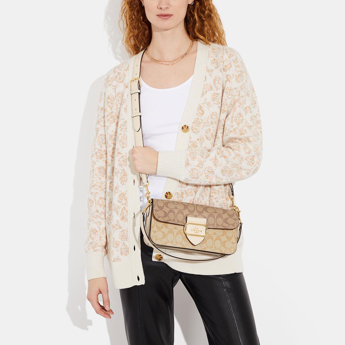 Morgan Shoulder Bag In Blocked Signature Canvas-CH506-Im/Light Khaki Multi