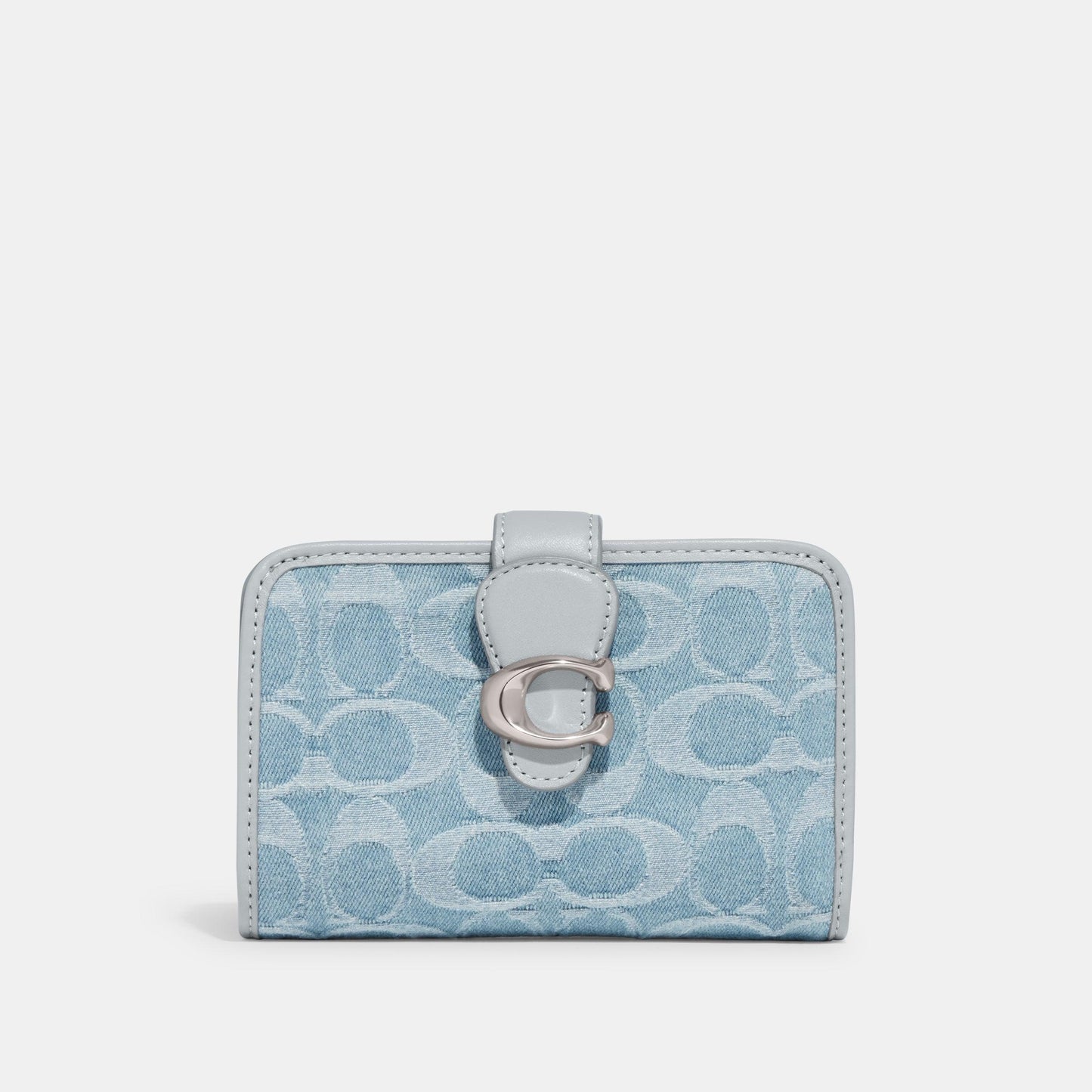 Tabby Medium Wallet In Signature Denim-CJ937-Lh/Pale Blue