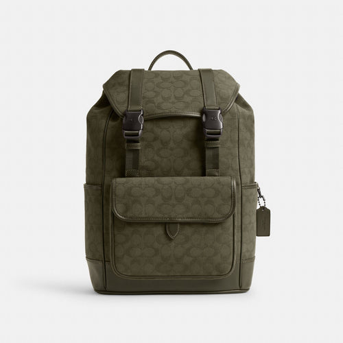 coach backpack ksa Women's Court In Signature Canvas, Khaki Brown : Buy Online at Best Price in The convenient back sleeve allows you to slip it over an extended luggage handle Coach Aiden Backpack - Silver/True