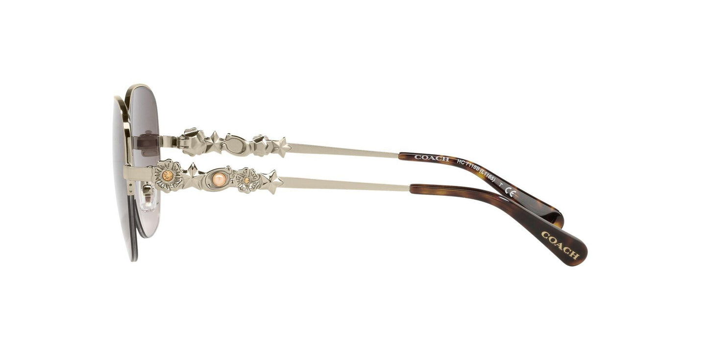 Charm Story Metal Round Sunglasses - COACH Saudi Arabia Official Site