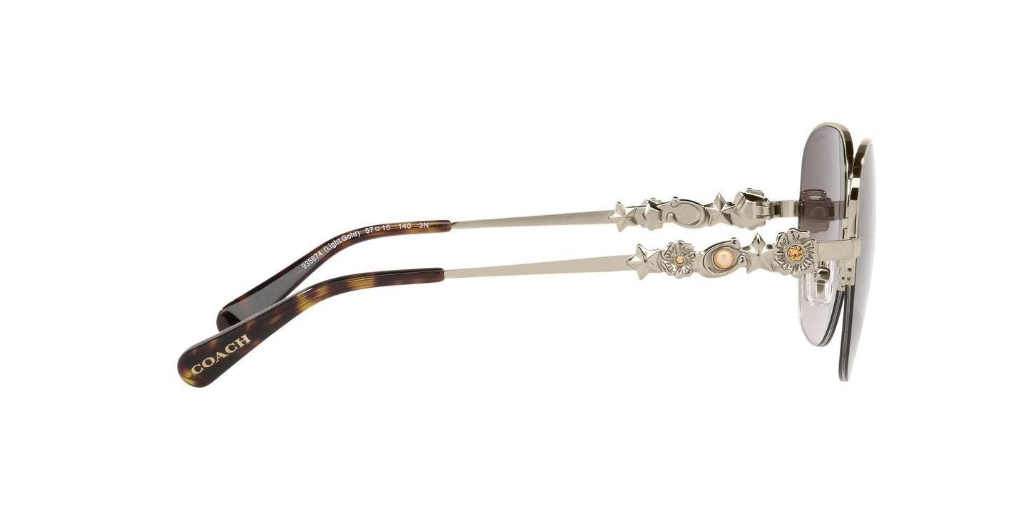 Charm Story Metal Round Sunglasses - COACH Saudi Arabia Official Site