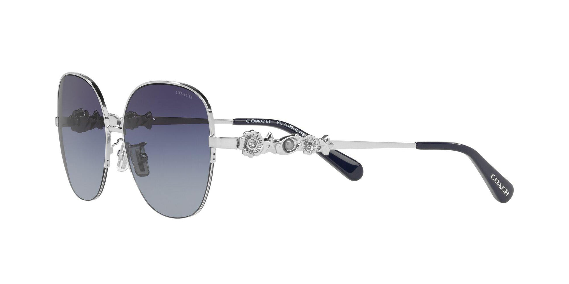 Charm Story Metal Round Sunglasses - COACH Saudi Arabia Official Site