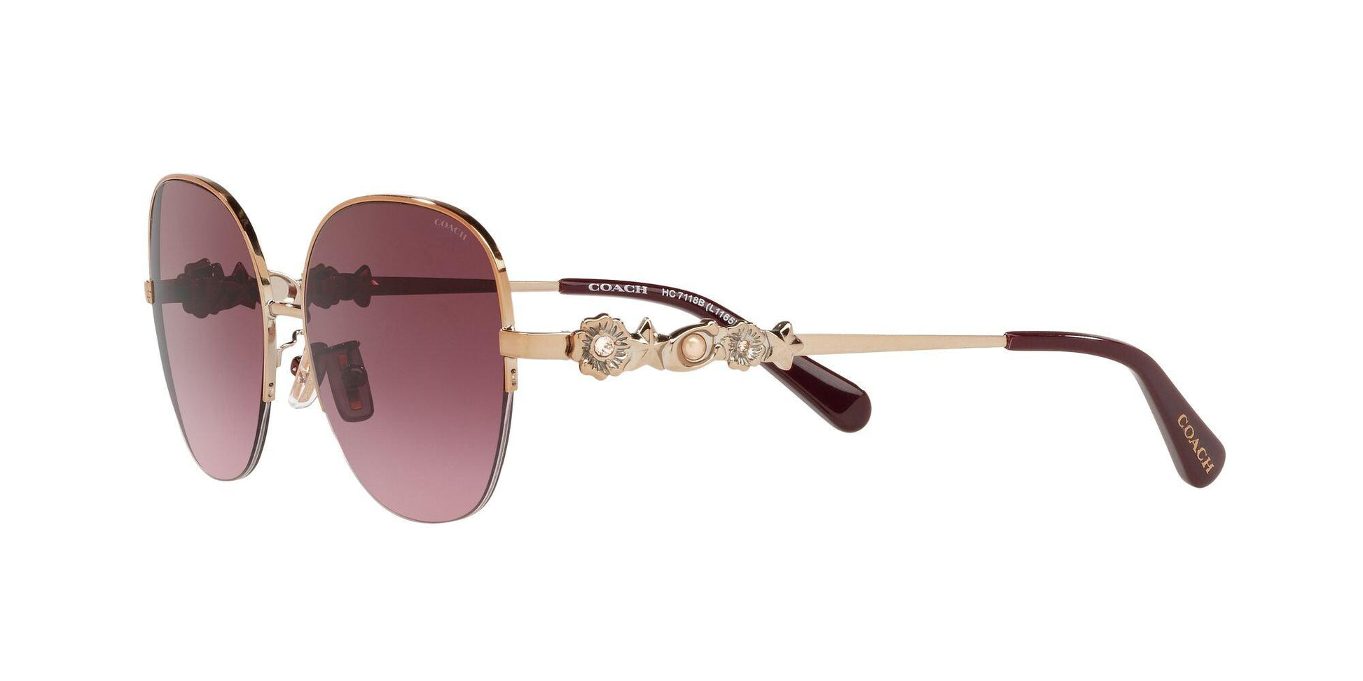 Charm Story Metal Round Sunglasses - COACH Saudi Arabia Official Site