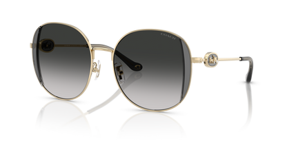 0HC7176B-Coach Sunwear-Shiny Light Gold / Smoke