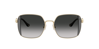 0HC7177B-Coach Sunwear-Shiny Light Gold / Smoke