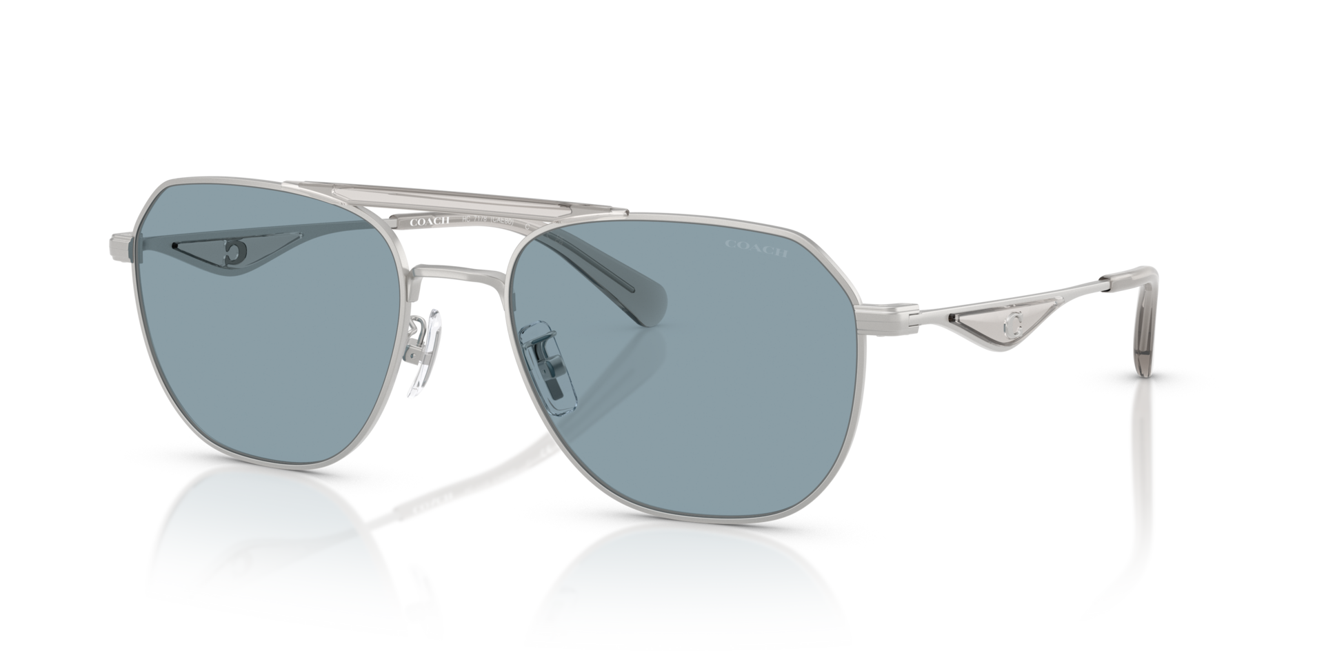 0HC7178-Coach Sunwear-Satin Silver / Grey
