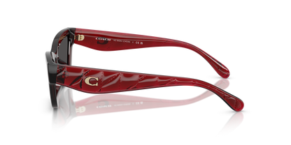 0HC8420U-Coach Sunwear-Transparent Deep Red