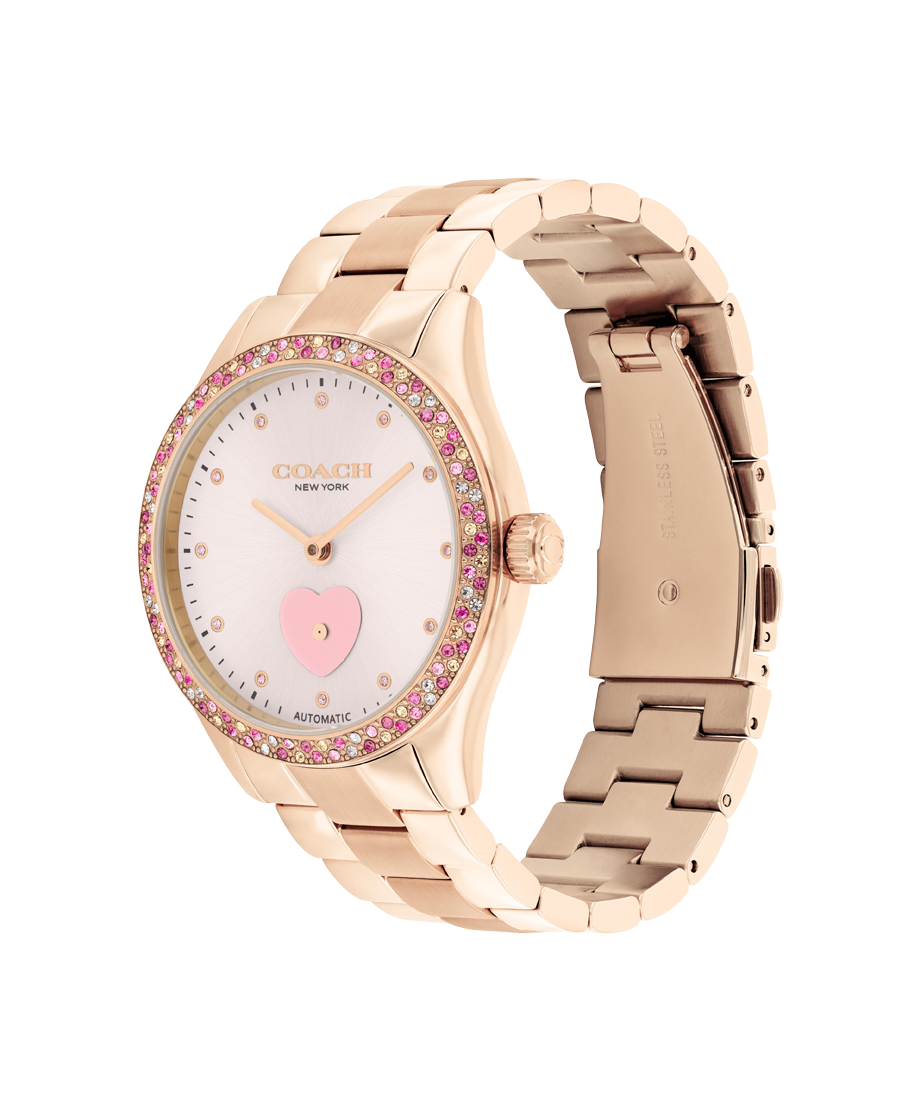 14504523-Brooks Automatic Watch, 38Mm-Light Pink
