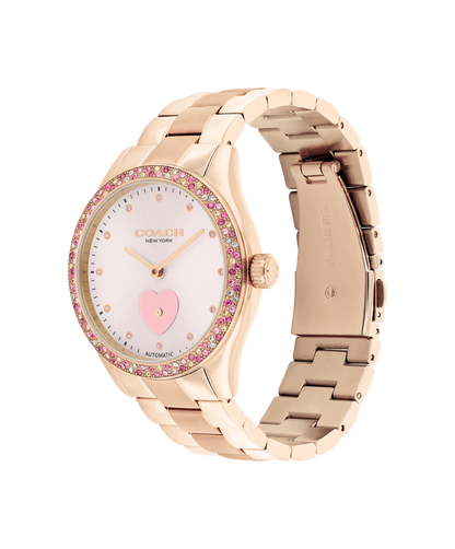 14504523-Brooks Automatic Watch, 38Mm-Light Pink