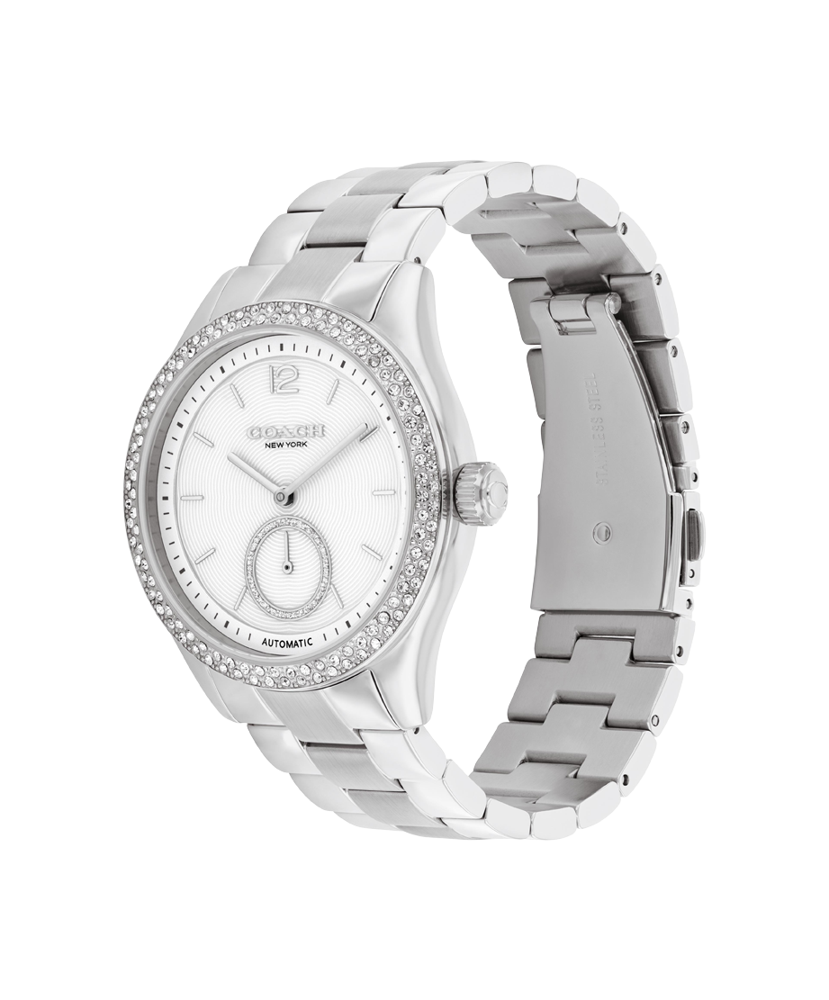 14504526-Brooks Automatic Watch, 38Mm-Silver