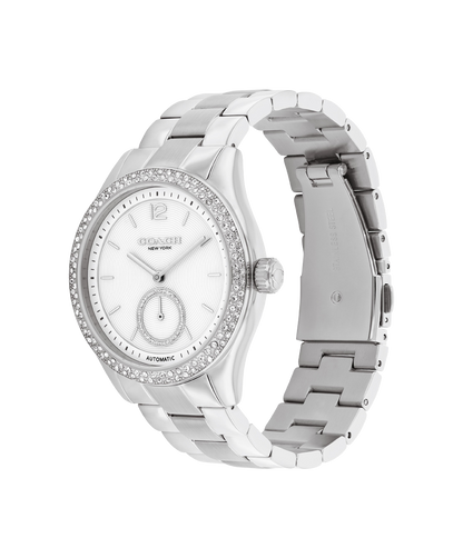 14504526-Brooks Automatic Watch, 38Mm-Silver