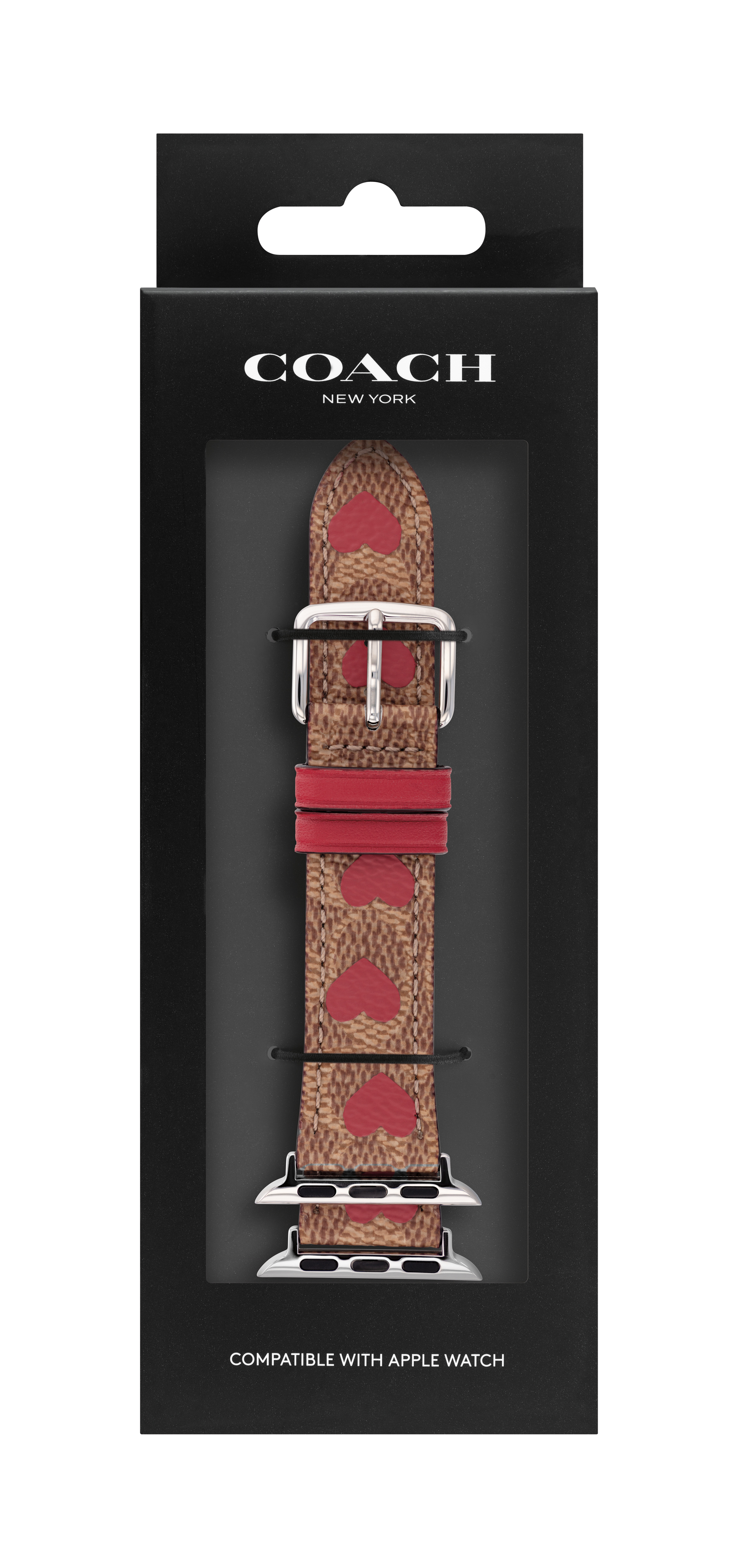 14700106-Coach Apple Watch® Strap-Brown & Red