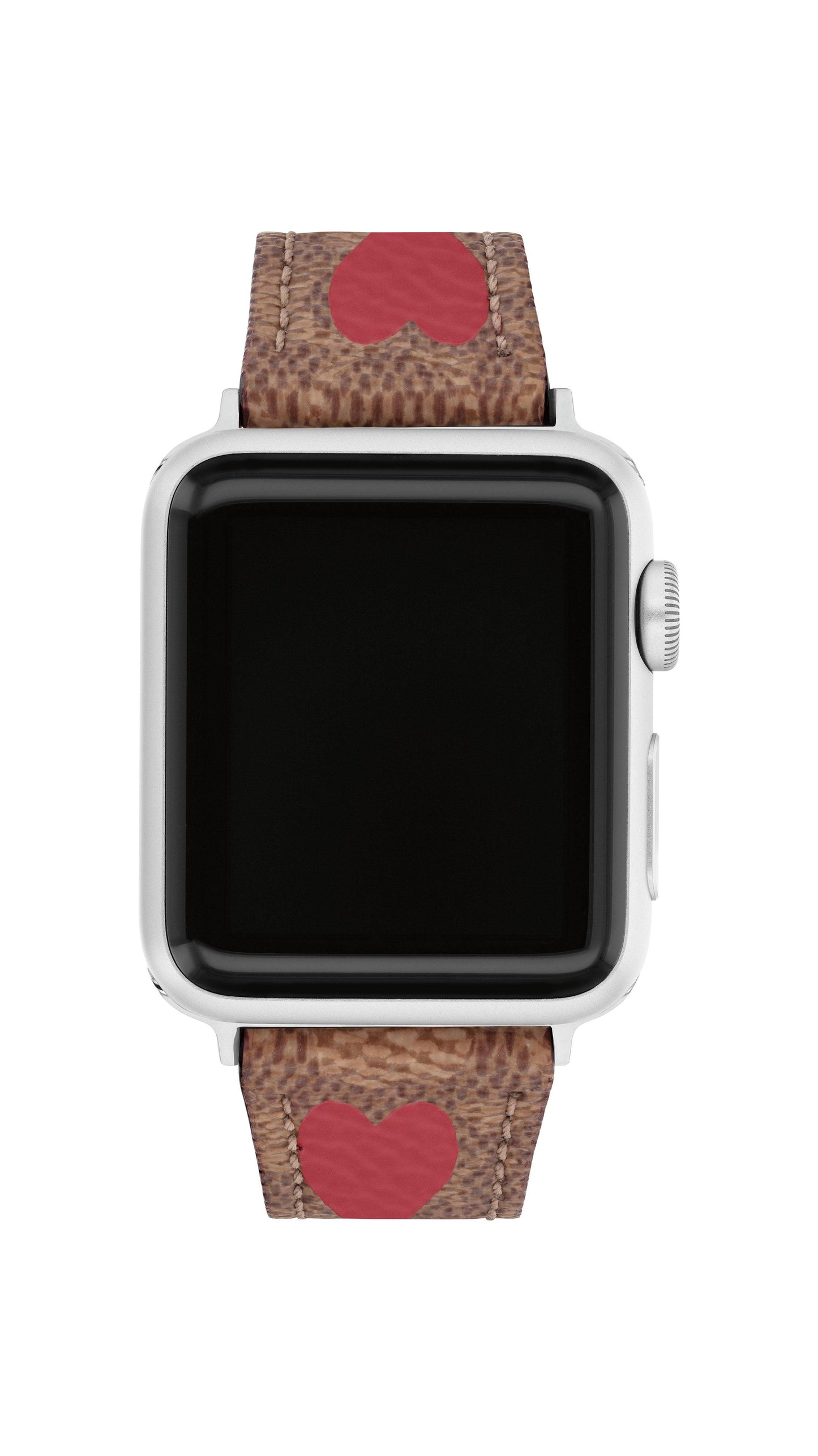 14700106-Coach Apple Watch® Strap-Brown & Red