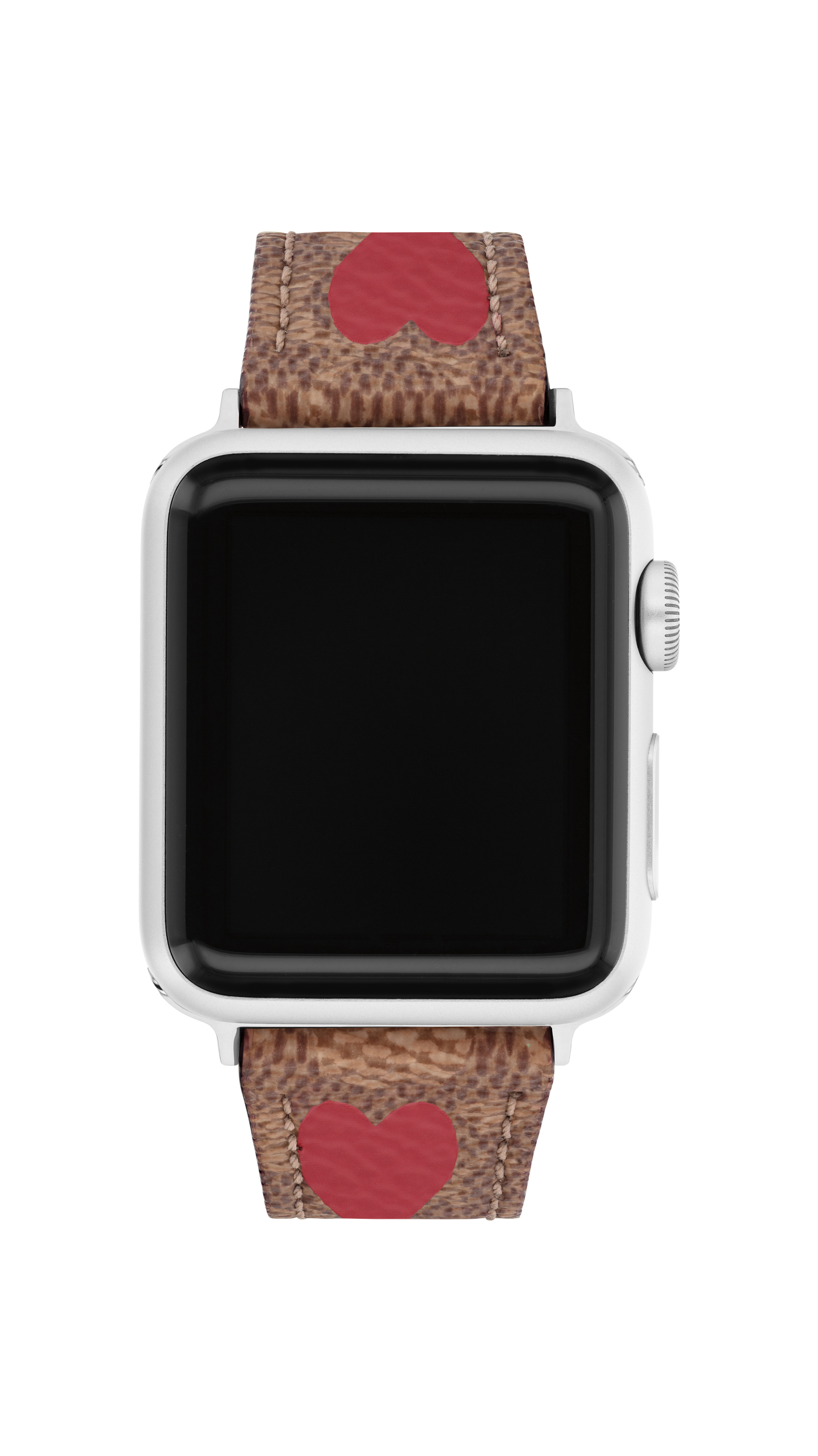 14700106-Coach Apple Watch® Strap-Brown & Red