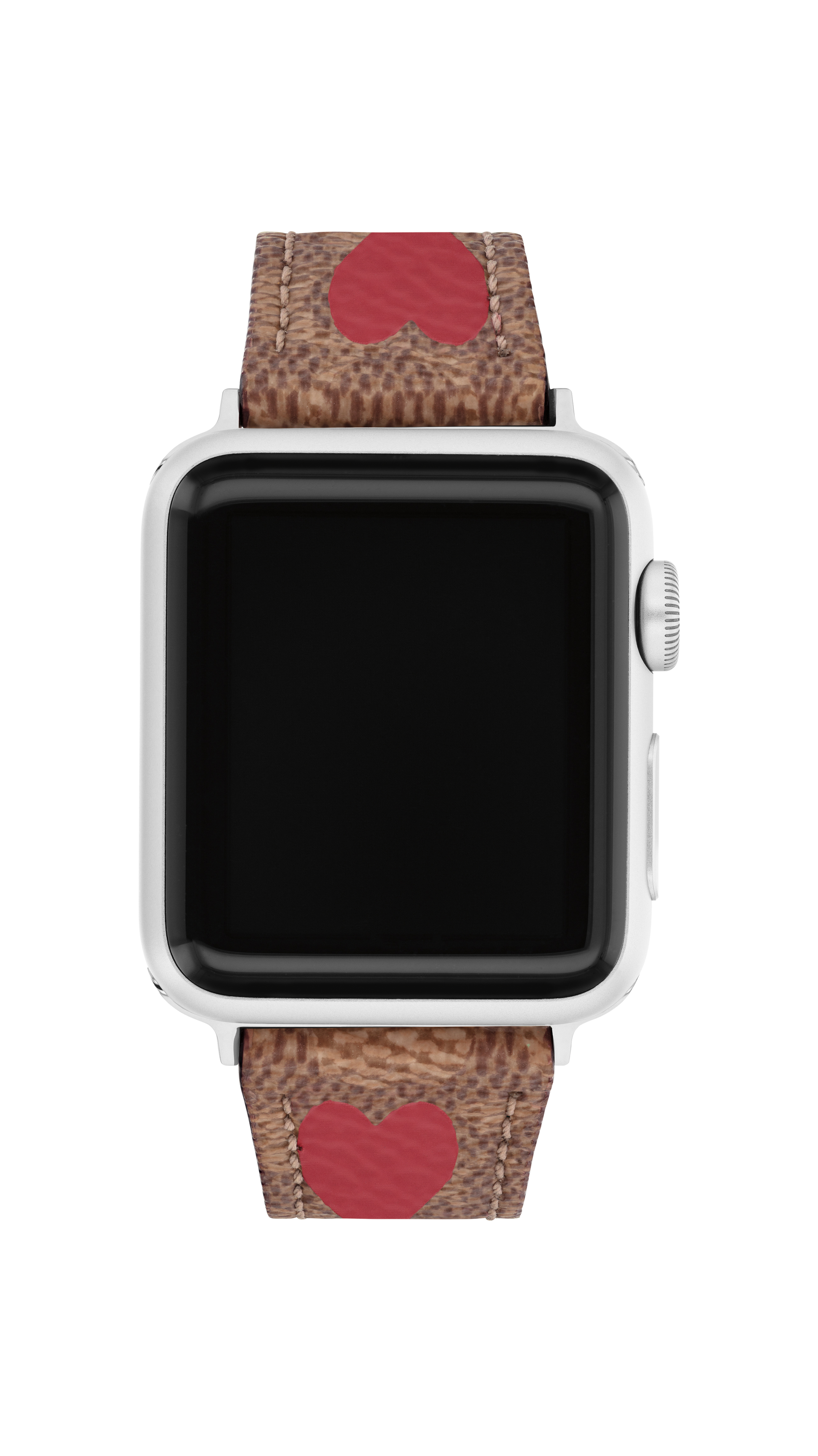14700106-Coach Apple Watch® Strap-Brown & Red