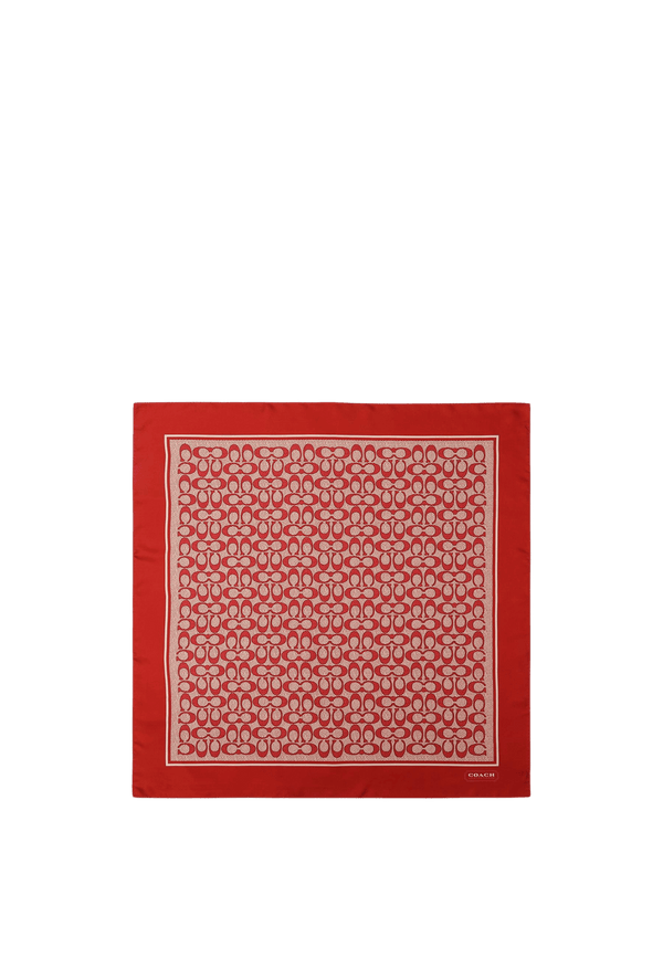 Textured Signature C Printed Silk Square
