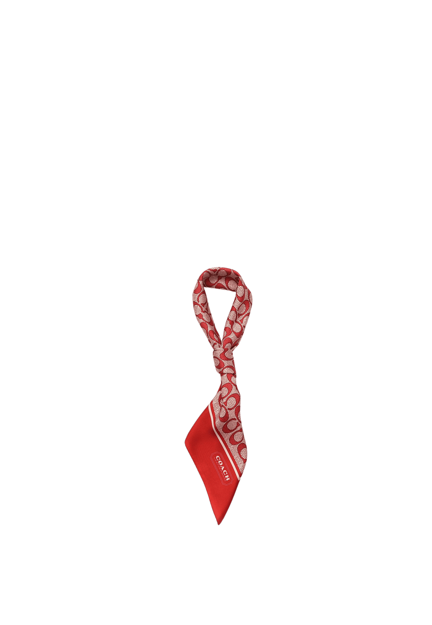 29C2755-Textured Signature C Printed Silk Square-True Red
