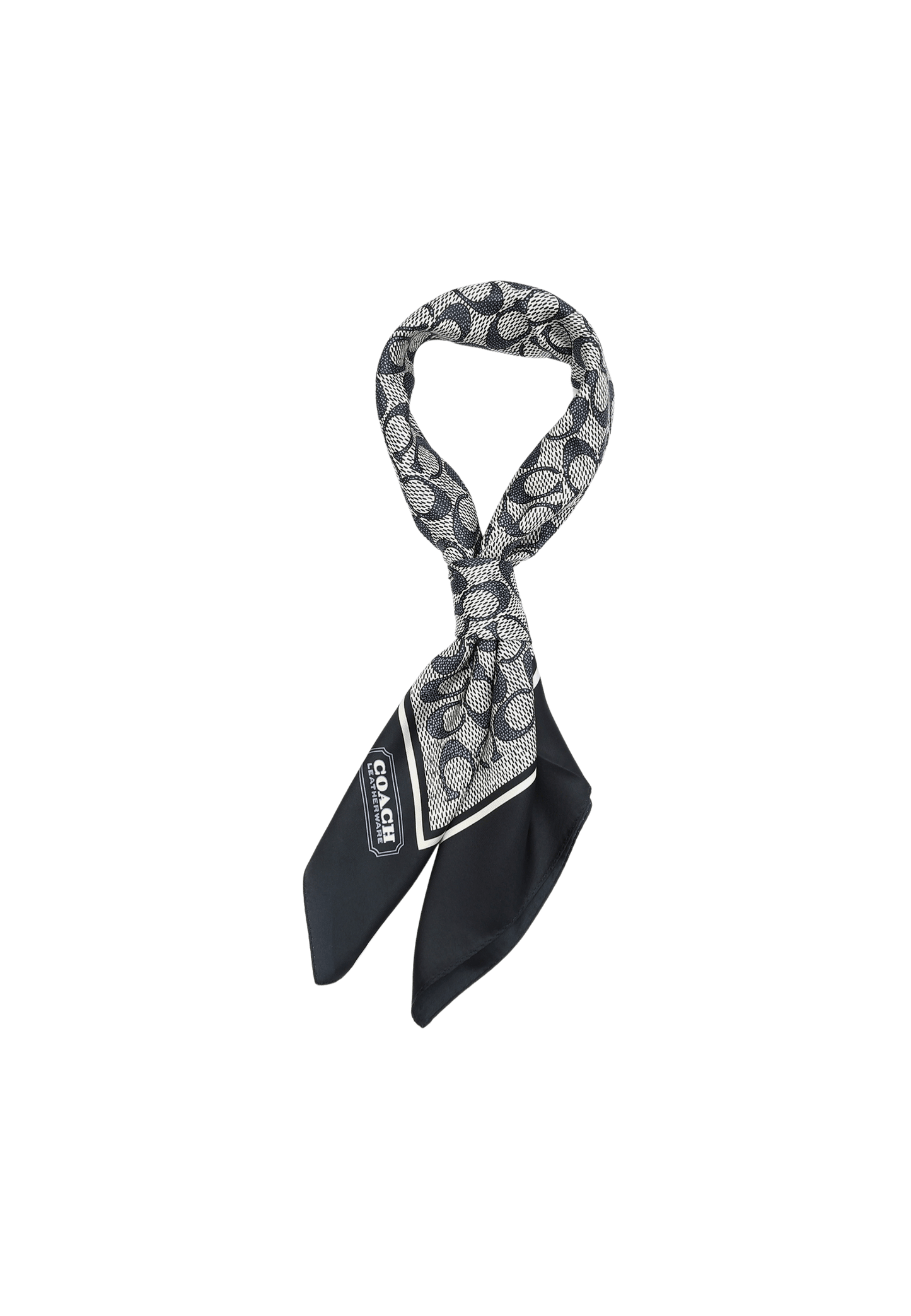 29C2755-Textured Signature C Printed Silk Square-Midnight Navy