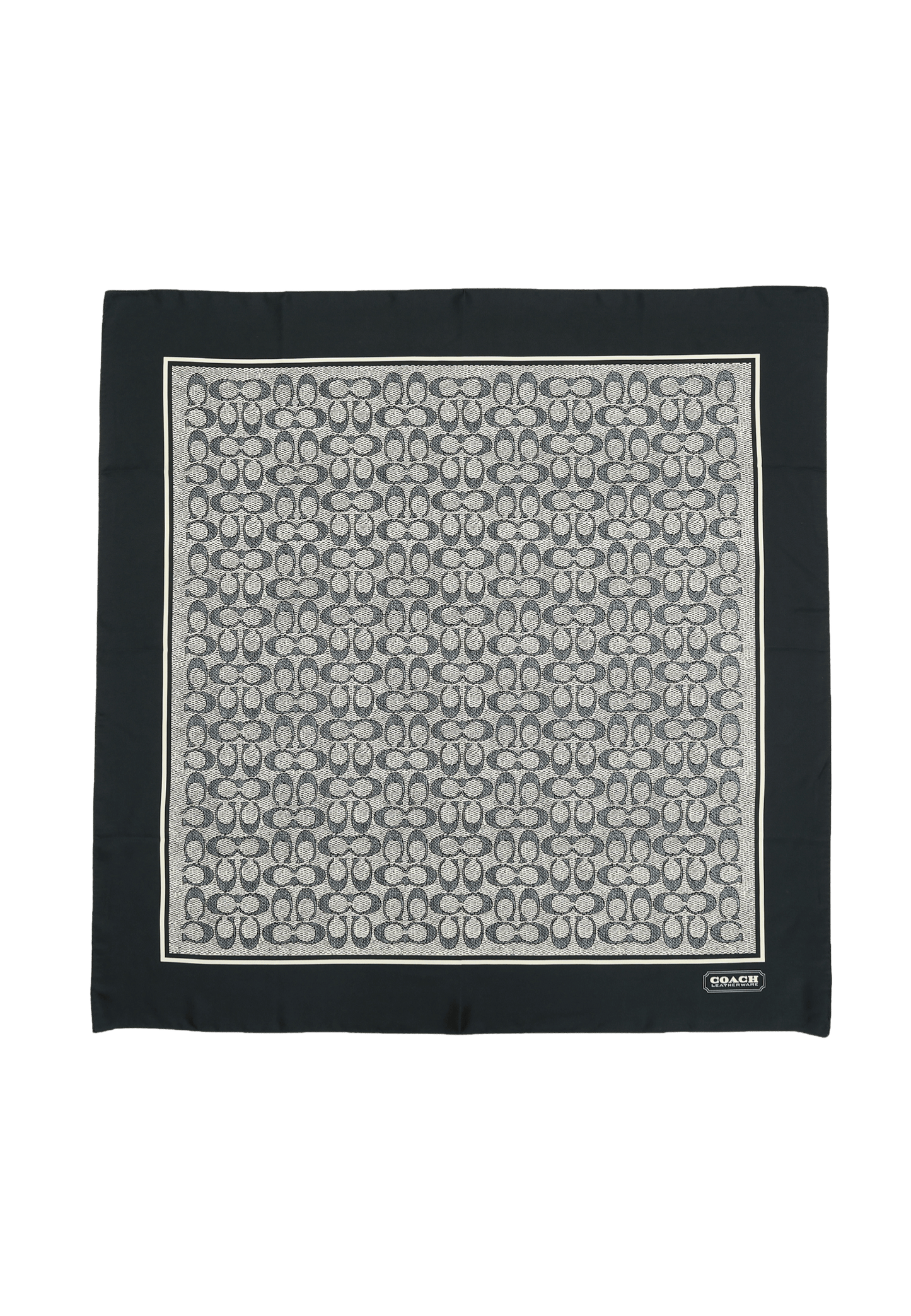29C2755-Textured Signature C Printed Silk Square-Midnight Navy