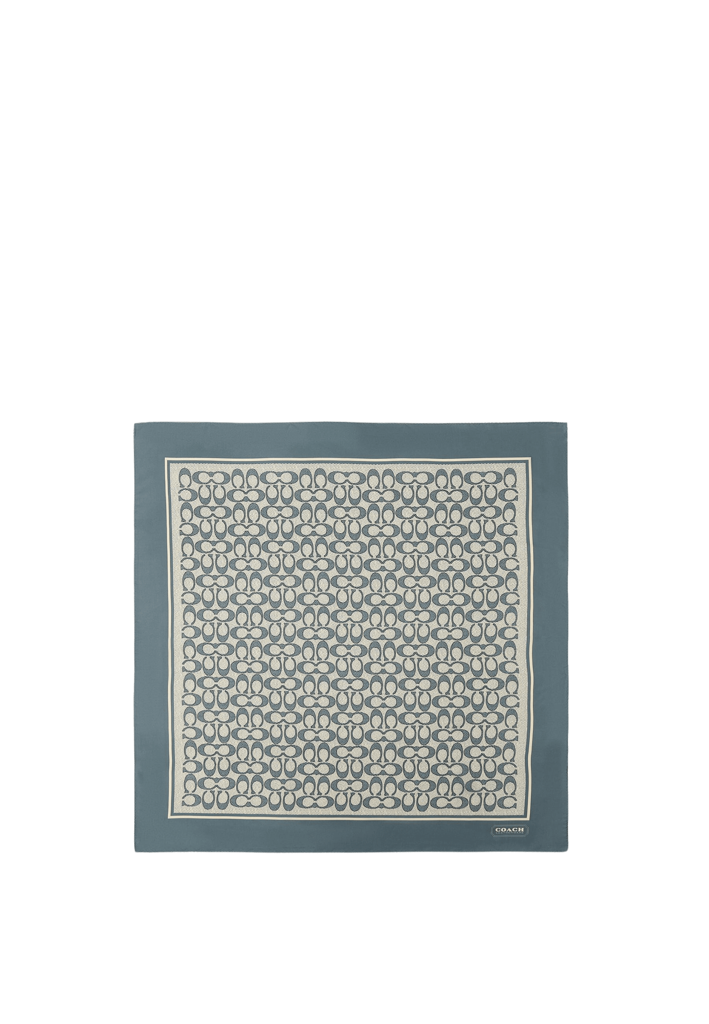 29C2755-Textured Signature C Printed Silk Square-Light Denim