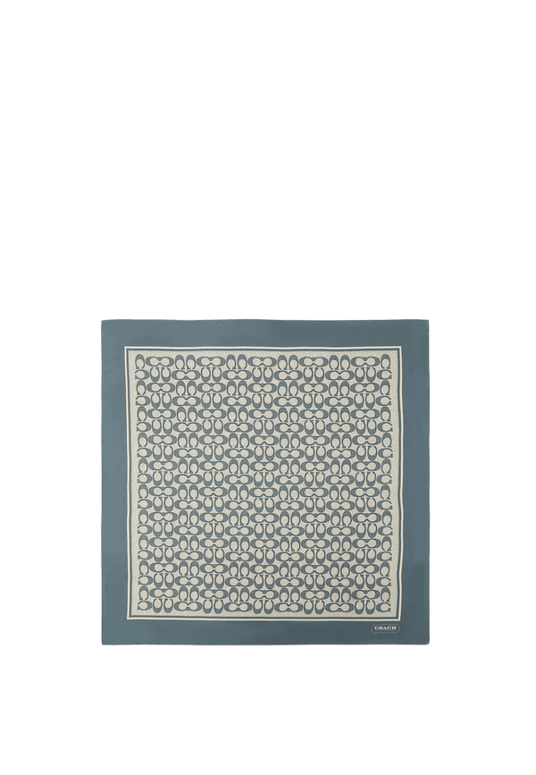 Textured Signature C Printed Silk Square