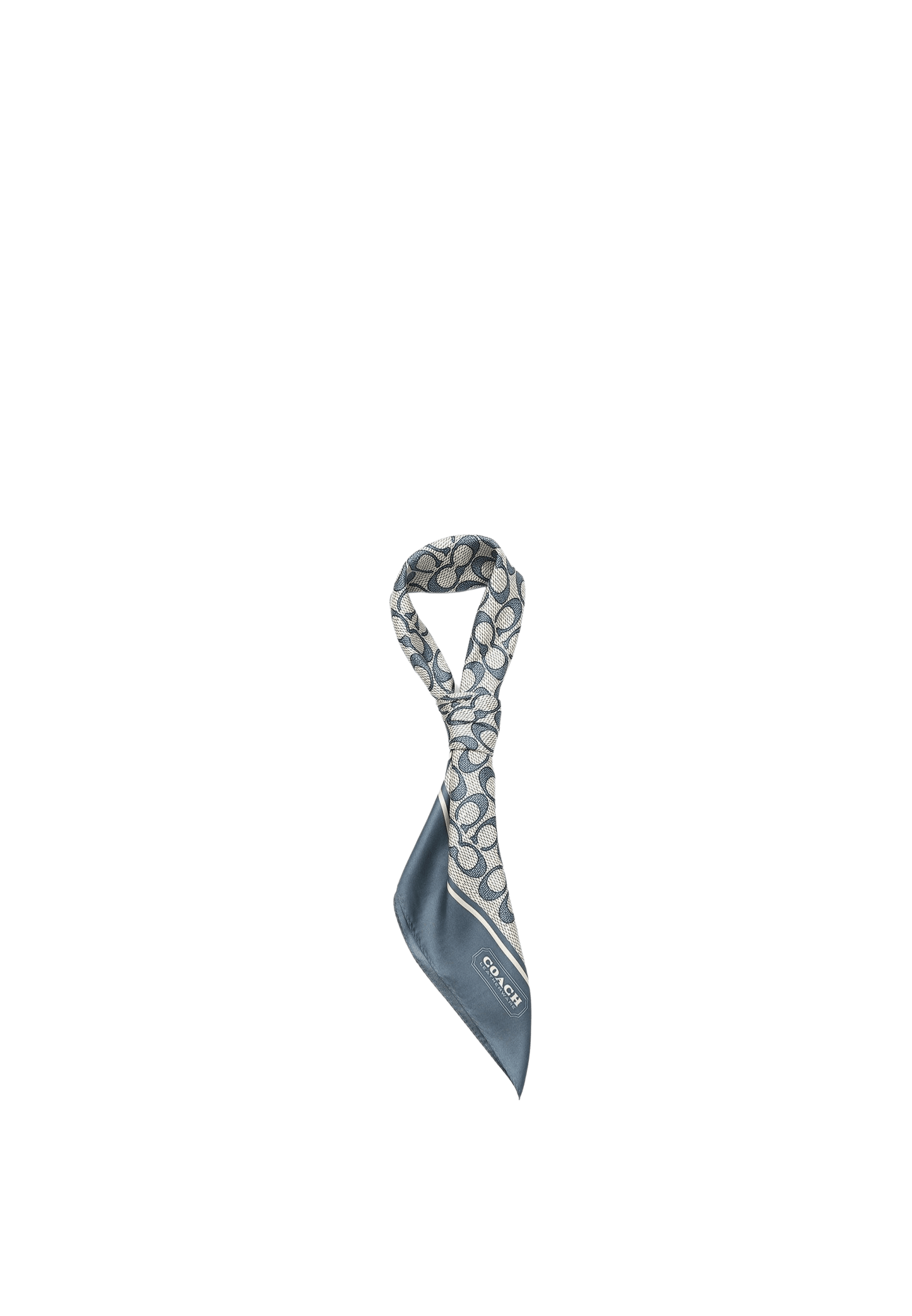29C2755-Textured Signature C Printed Silk Square-Light Denim