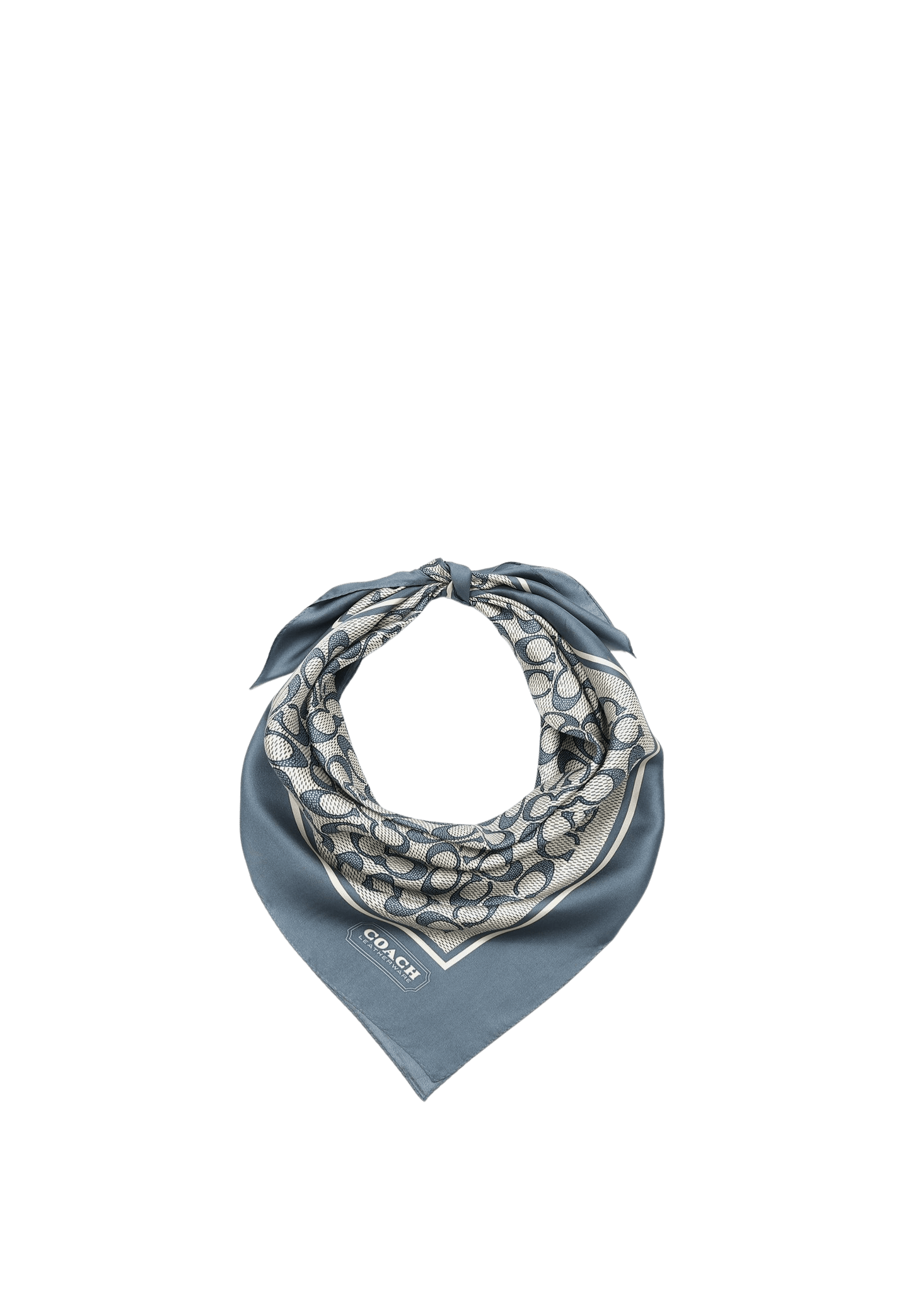 29C2755-Textured Signature C Printed Silk Square-Light Denim