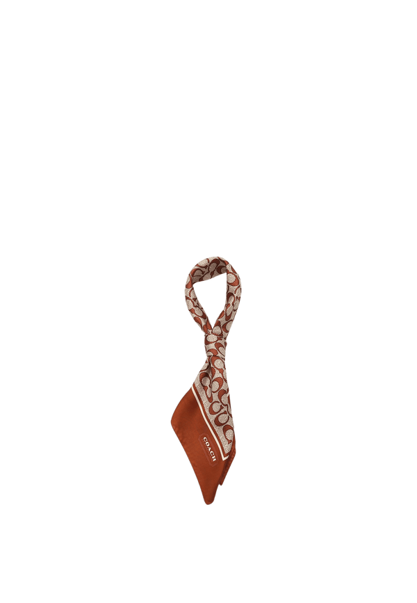 Textured Signature C Printed Silk Square