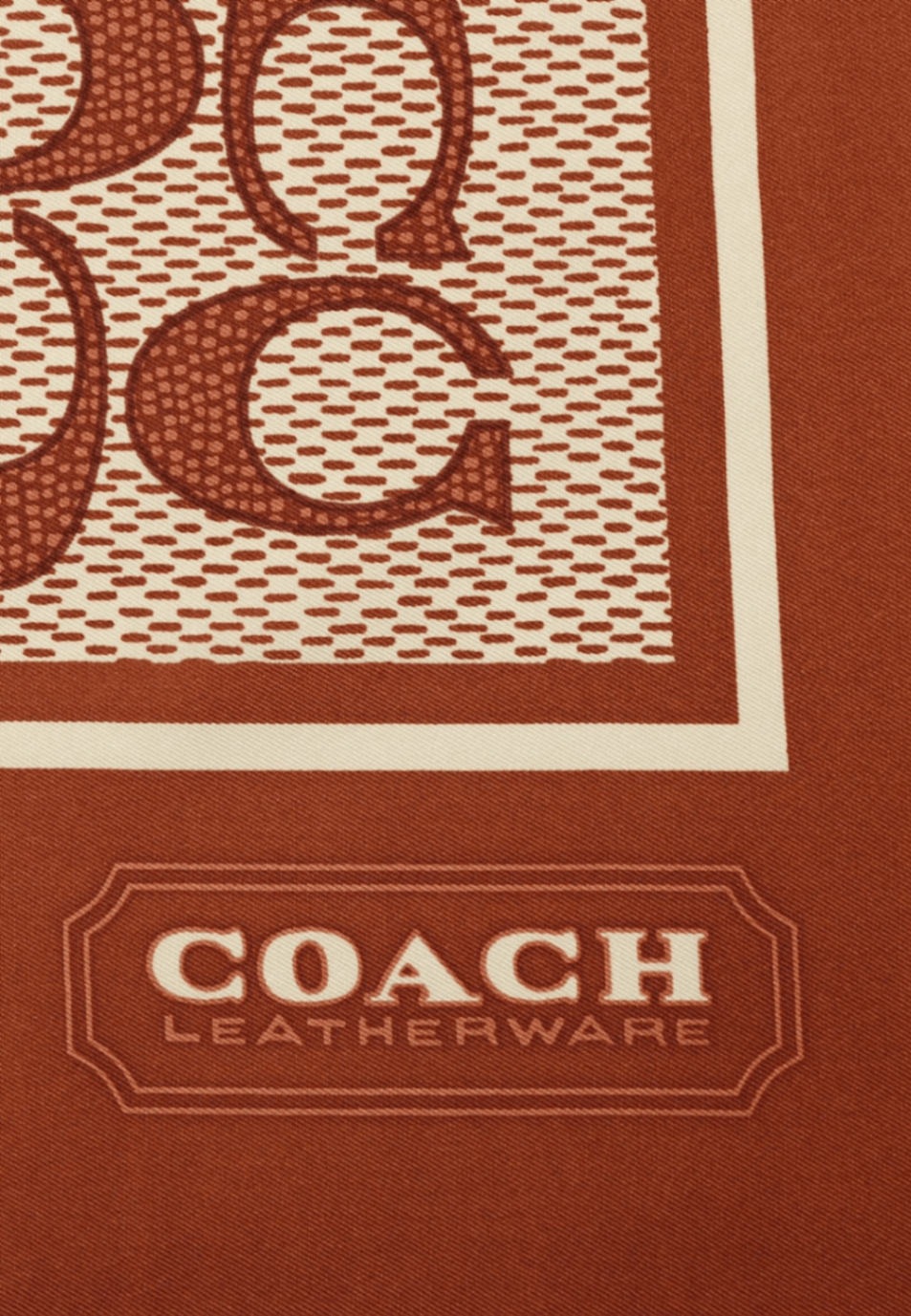 29C2755-Textured Signature C Printed Silk Square-Pecan